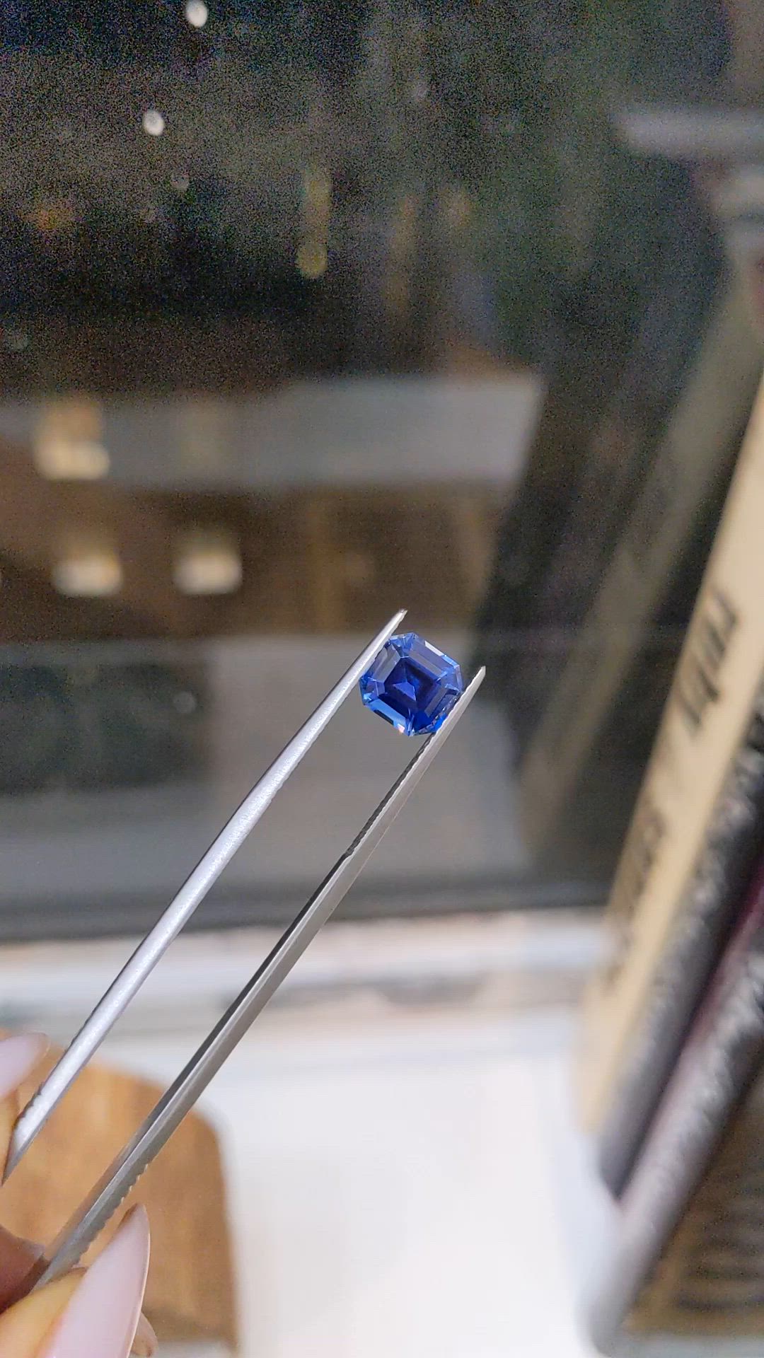 2.39 Ct. Blue Sapphire from Ceylon (Sri Lanka) Size Video