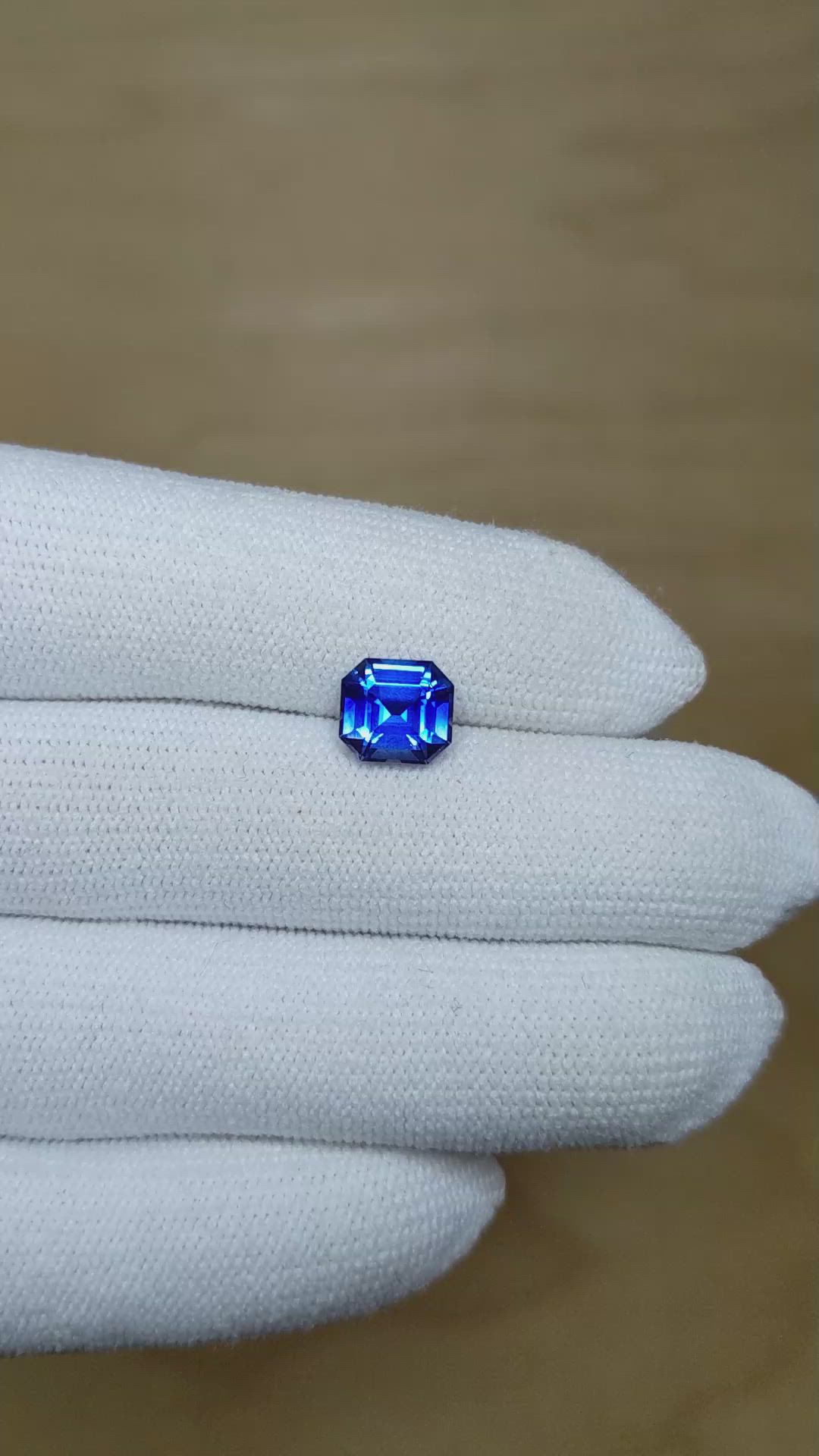 2.39 Ct. Blue Sapphire from Ceylon (Sri Lanka) Size Video