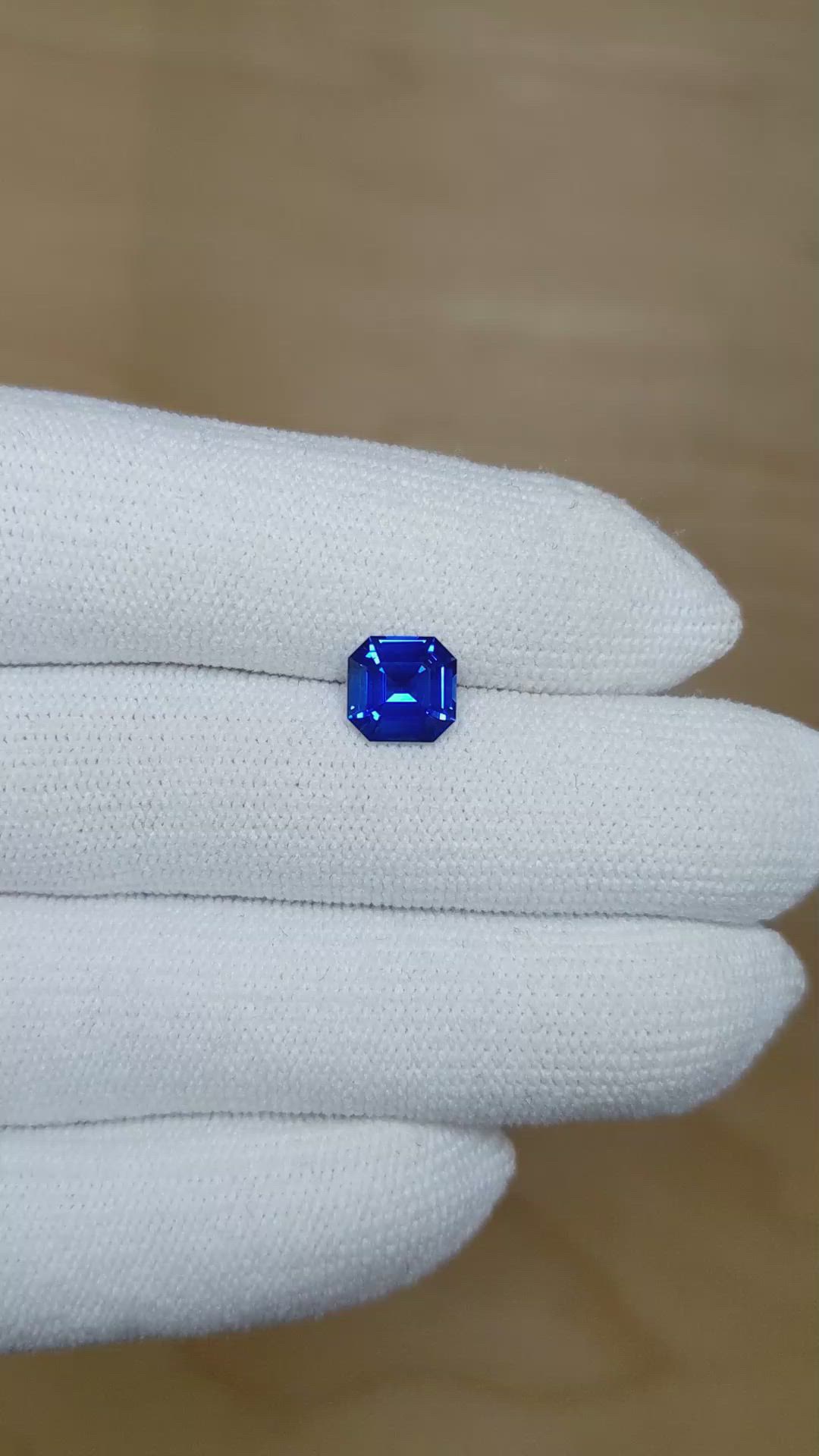 1.73 Ct. Blue Sapphire from Ceylon (Sri Lanka) Size Video