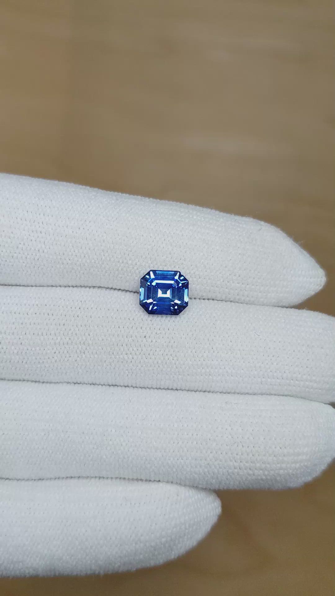 2.40 Ct. Blue Sapphire from Ceylon (Sri Lanka) Size Video