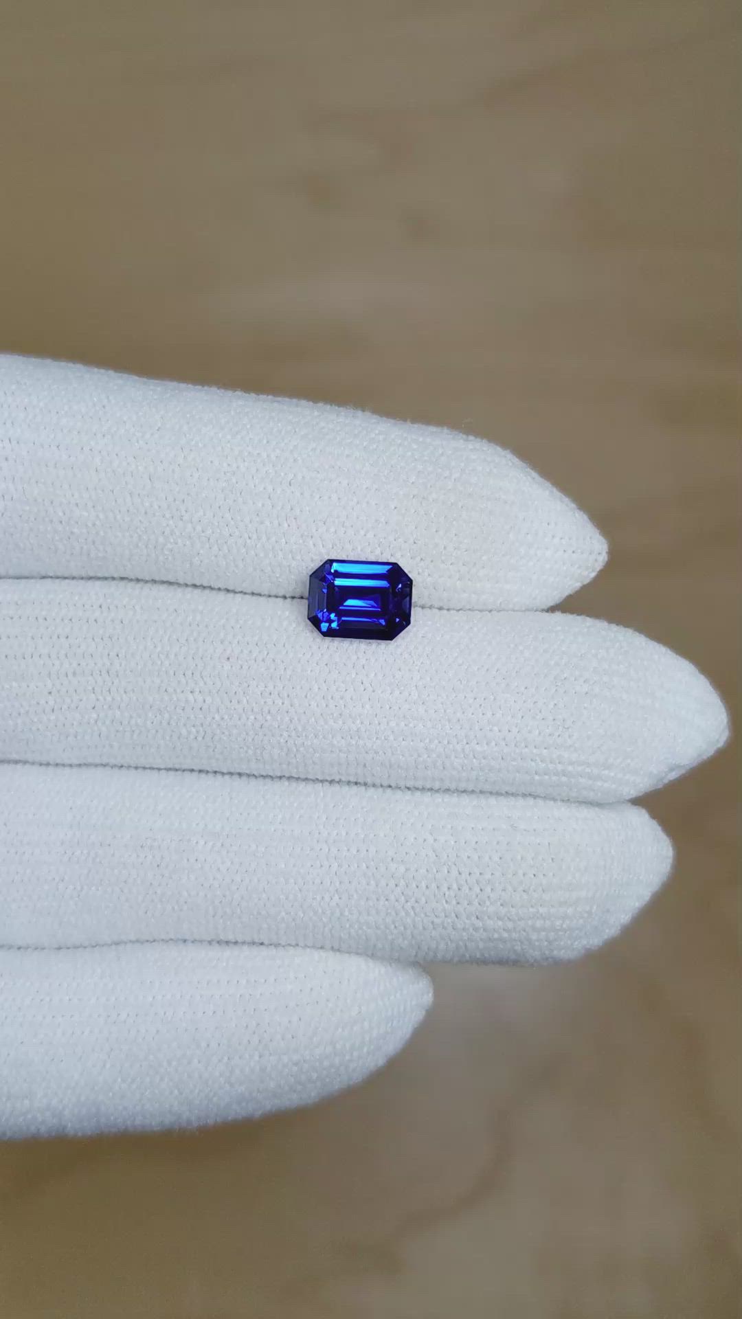 2.08 Ct. Blue Sapphire from Ceylon (Sri Lanka) Size Video