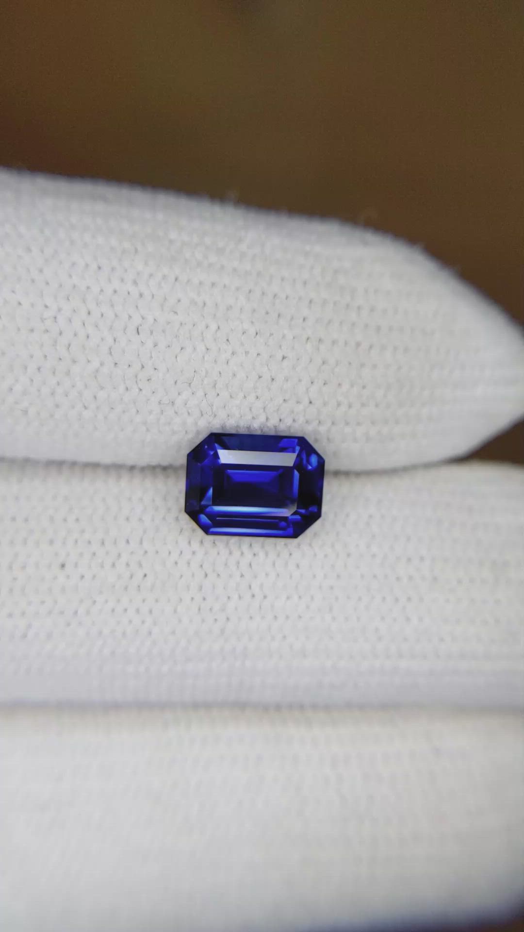 2.08 Ct. Blue Sapphire from Ceylon (Sri Lanka) Size Video