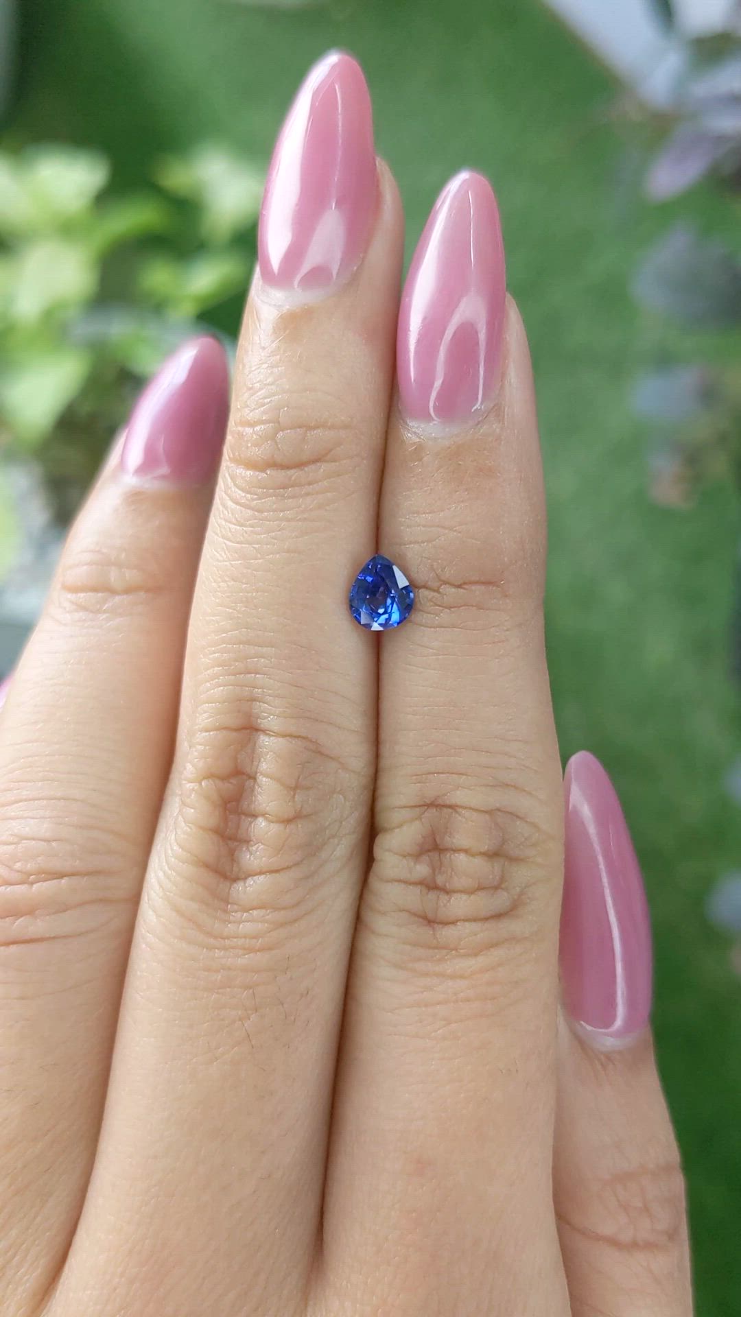 0.61 Ct. Blue Sapphire from Ceylon (Sri Lanka) Size Video