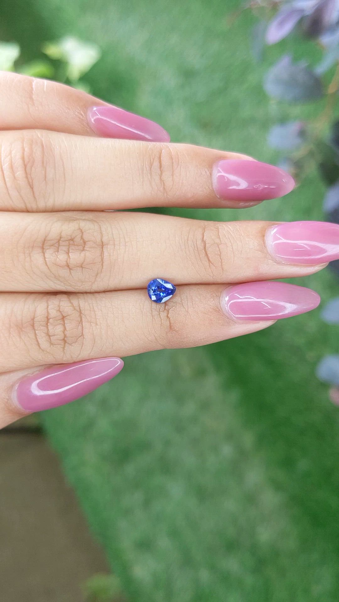 0.61 Ct. Blue Sapphire from Ceylon (Sri Lanka) Size Video