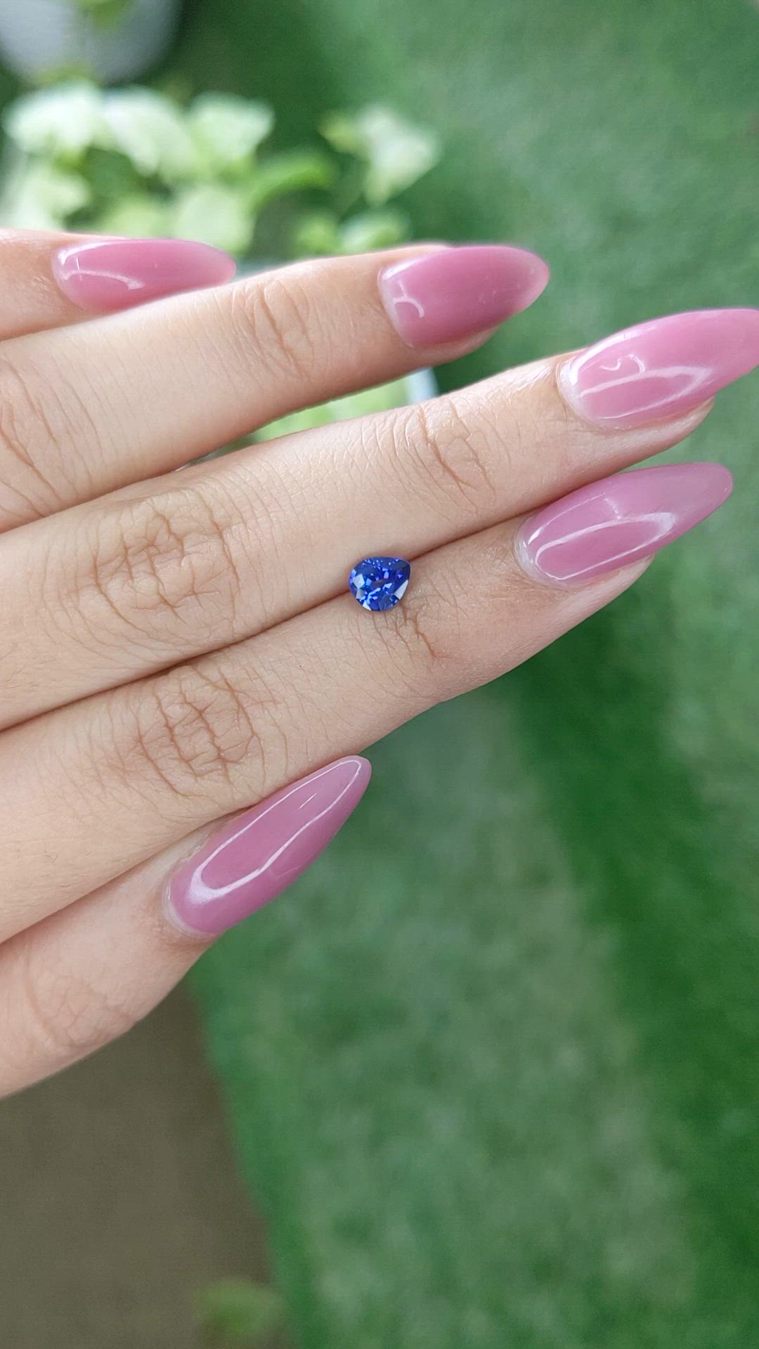 0.61 Ct. Blue Sapphire from Ceylon (Sri Lanka) Size Video