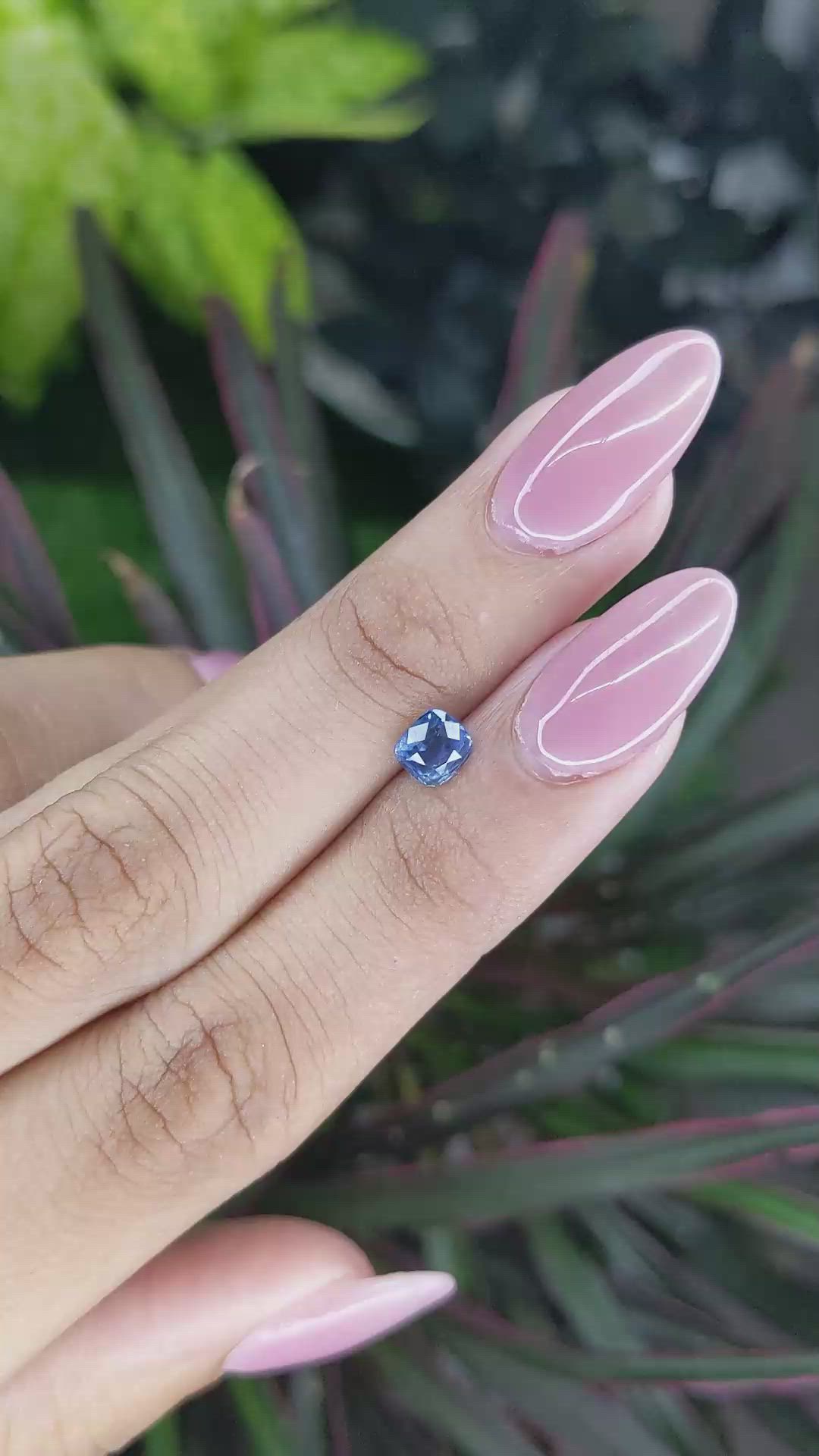 1.03 Ct. Blue Sapphire from Madagascar Size Video