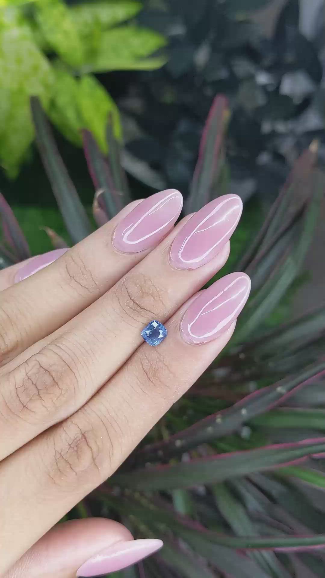 1.03 Ct. Blue Sapphire from Madagascar Size Video