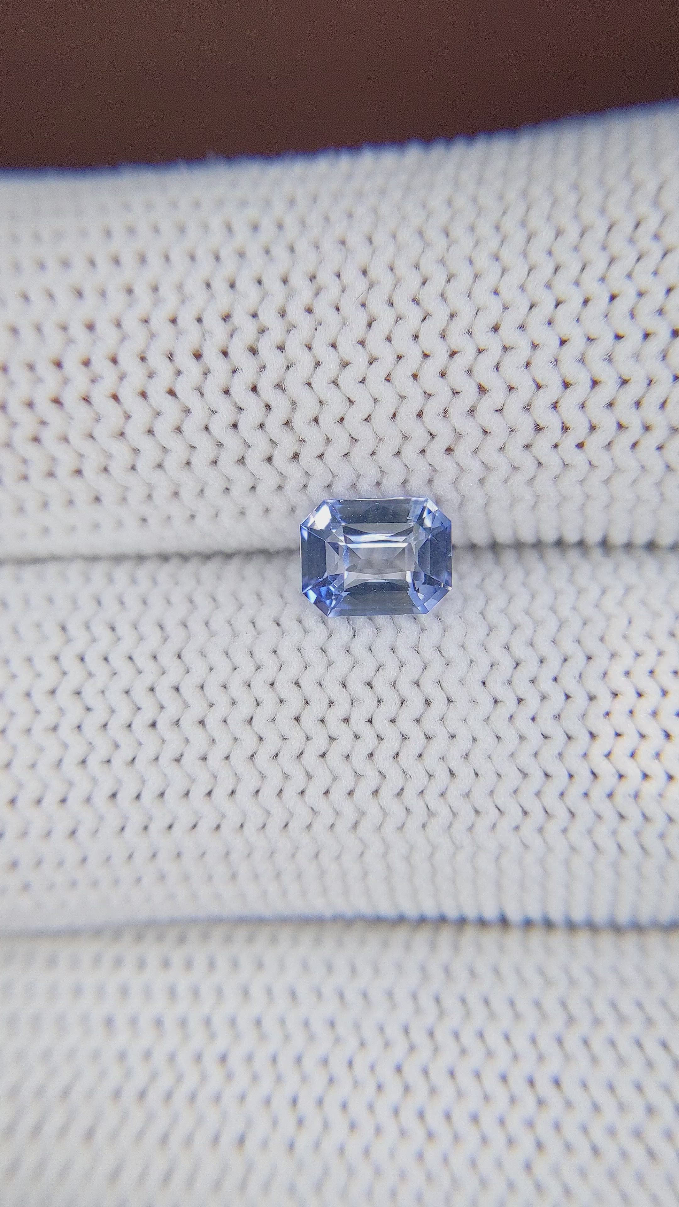 1.06 Ct. Blue Sapphire from Ceylon (Sri Lanka) Size Video