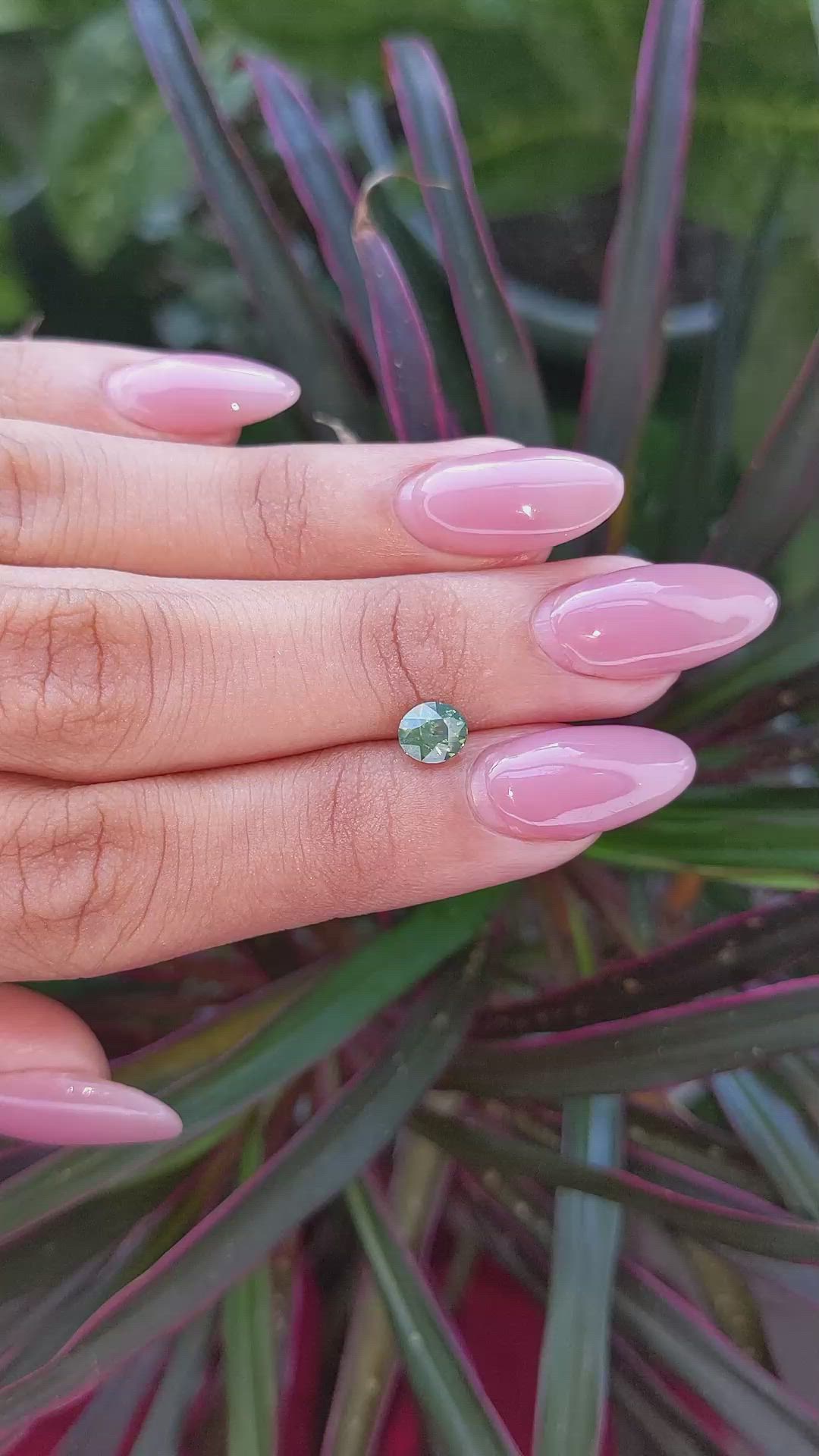 1.06 Ct. Green Sapphire from Kenya Size Video