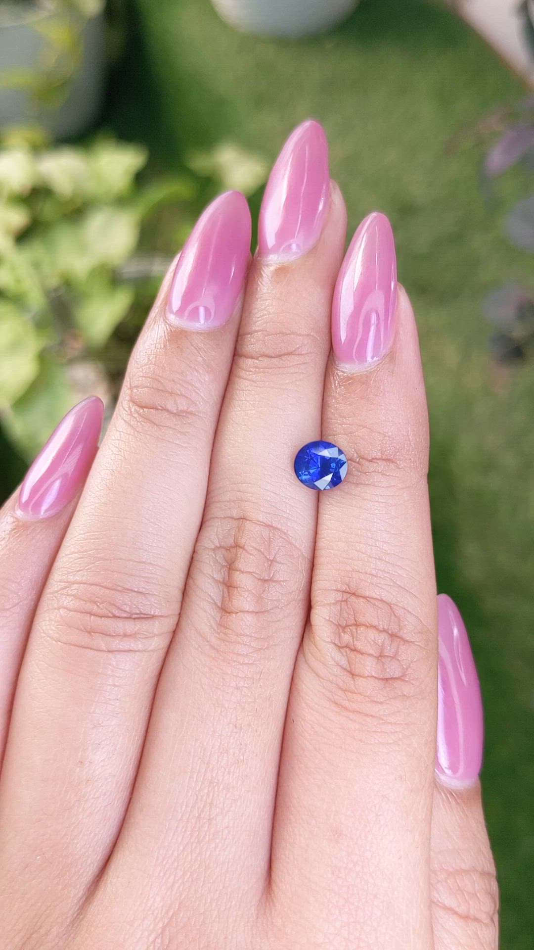 1.29 Ct. Blue Sapphire from Ceylon (Sri Lanka) Size Video