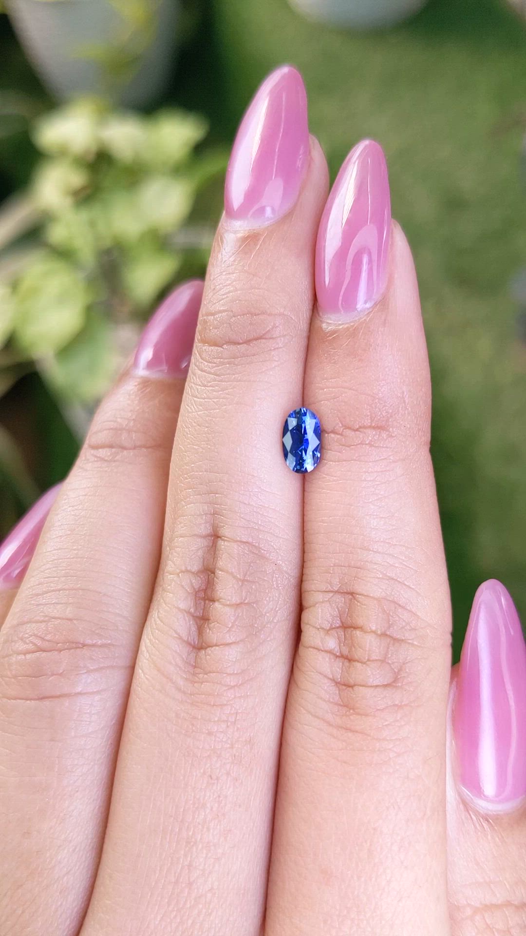 0.87 Ct. Blue Sapphire from Ceylon (Sri Lanka) Size Video