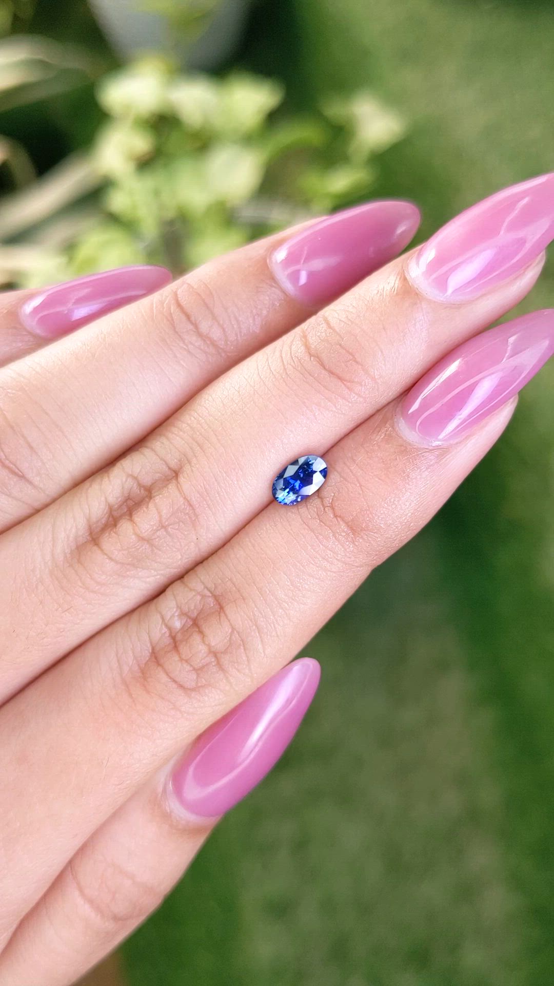 0.87 Ct. Blue Sapphire from Ceylon (Sri Lanka) Size Video