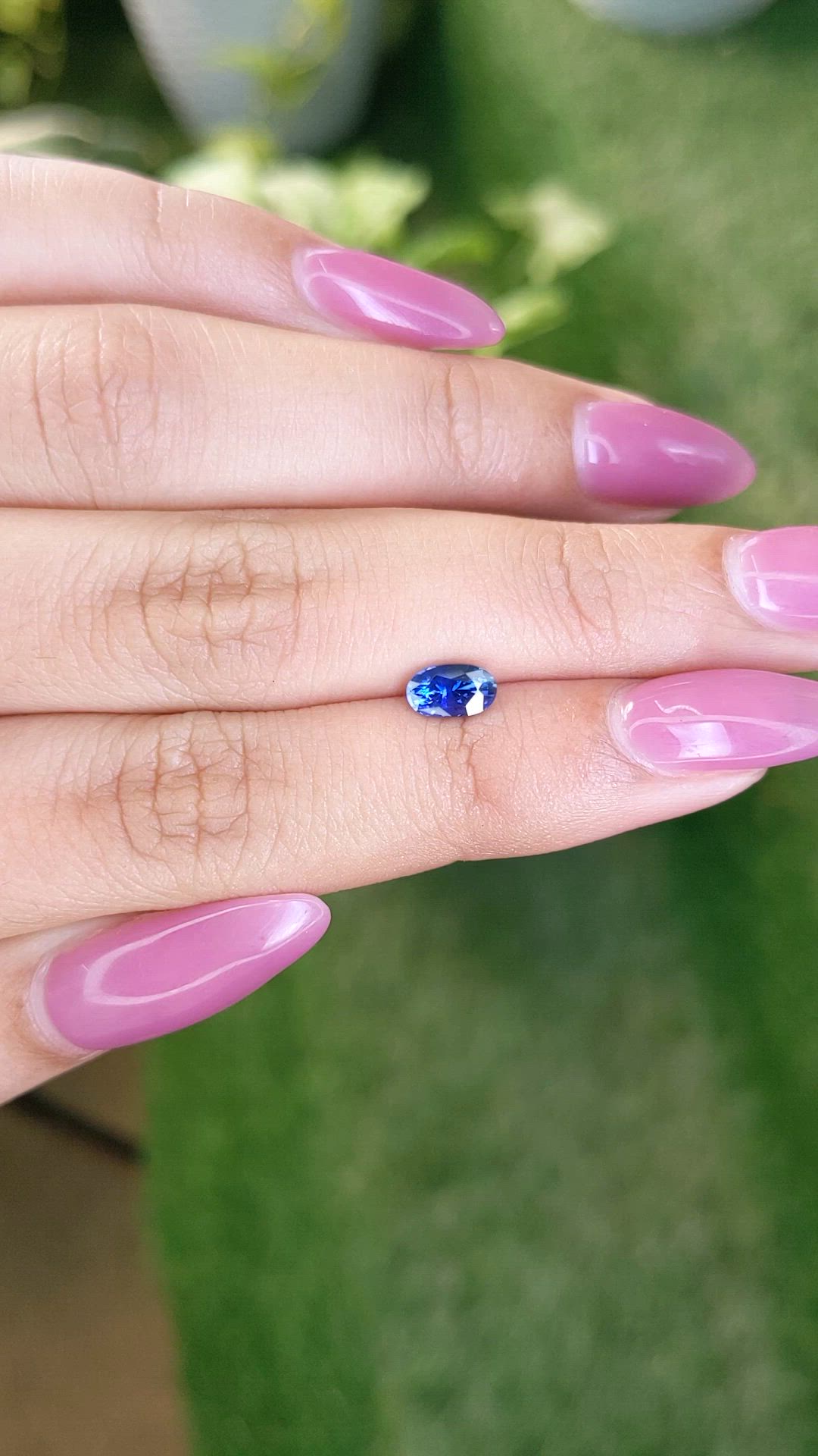 0.87 Ct. Blue Sapphire from Ceylon (Sri Lanka) Size Video