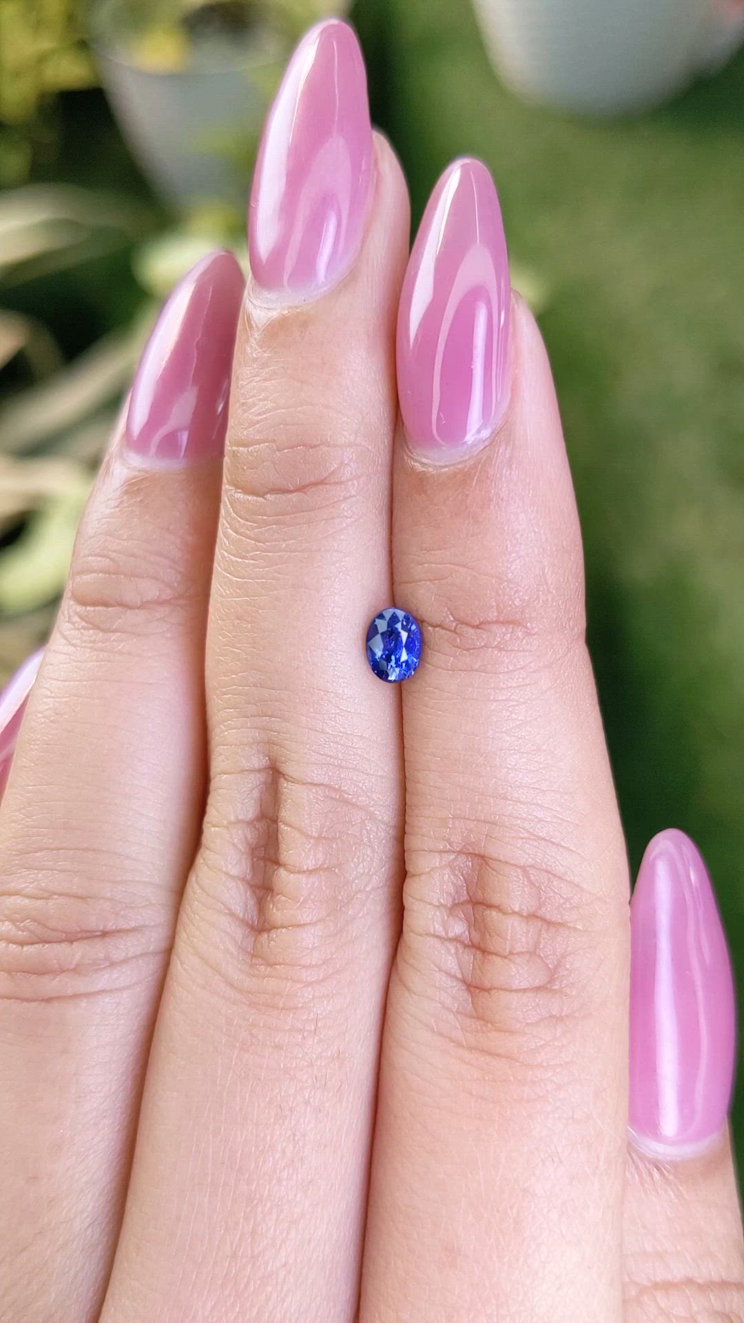 0.58 Ct. Blue Sapphire from Ceylon (Sri Lanka) Size Video