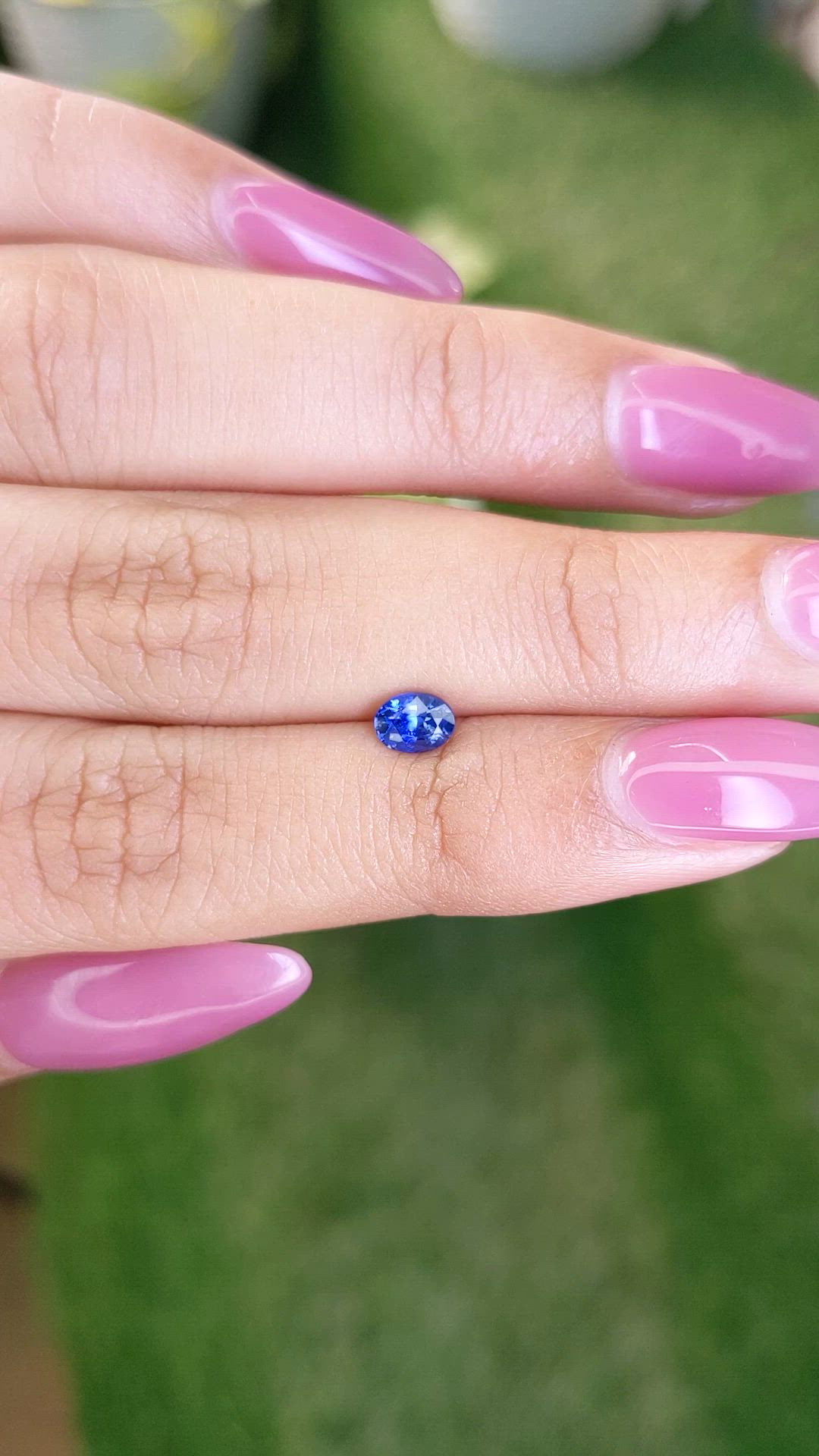 0.58 Ct. Blue Sapphire from Ceylon (Sri Lanka) Size Video