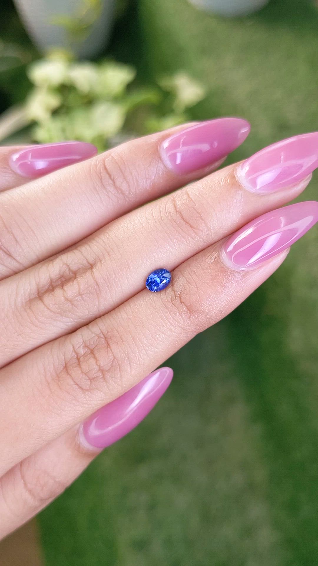 0.58 Ct. Blue Sapphire from Ceylon (Sri Lanka) Size Video