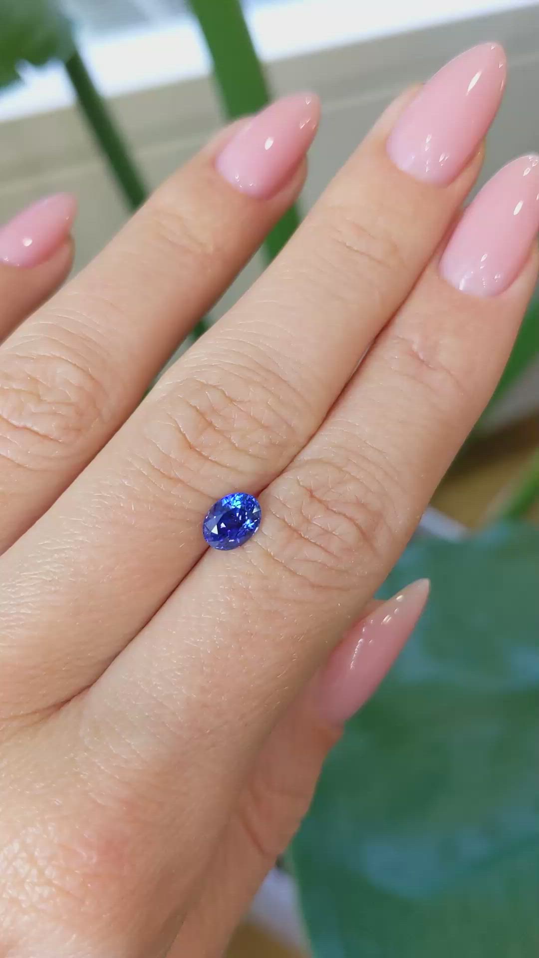 0.98 Ct. Blue Sapphire from Ceylon (Sri Lanka) Size Video