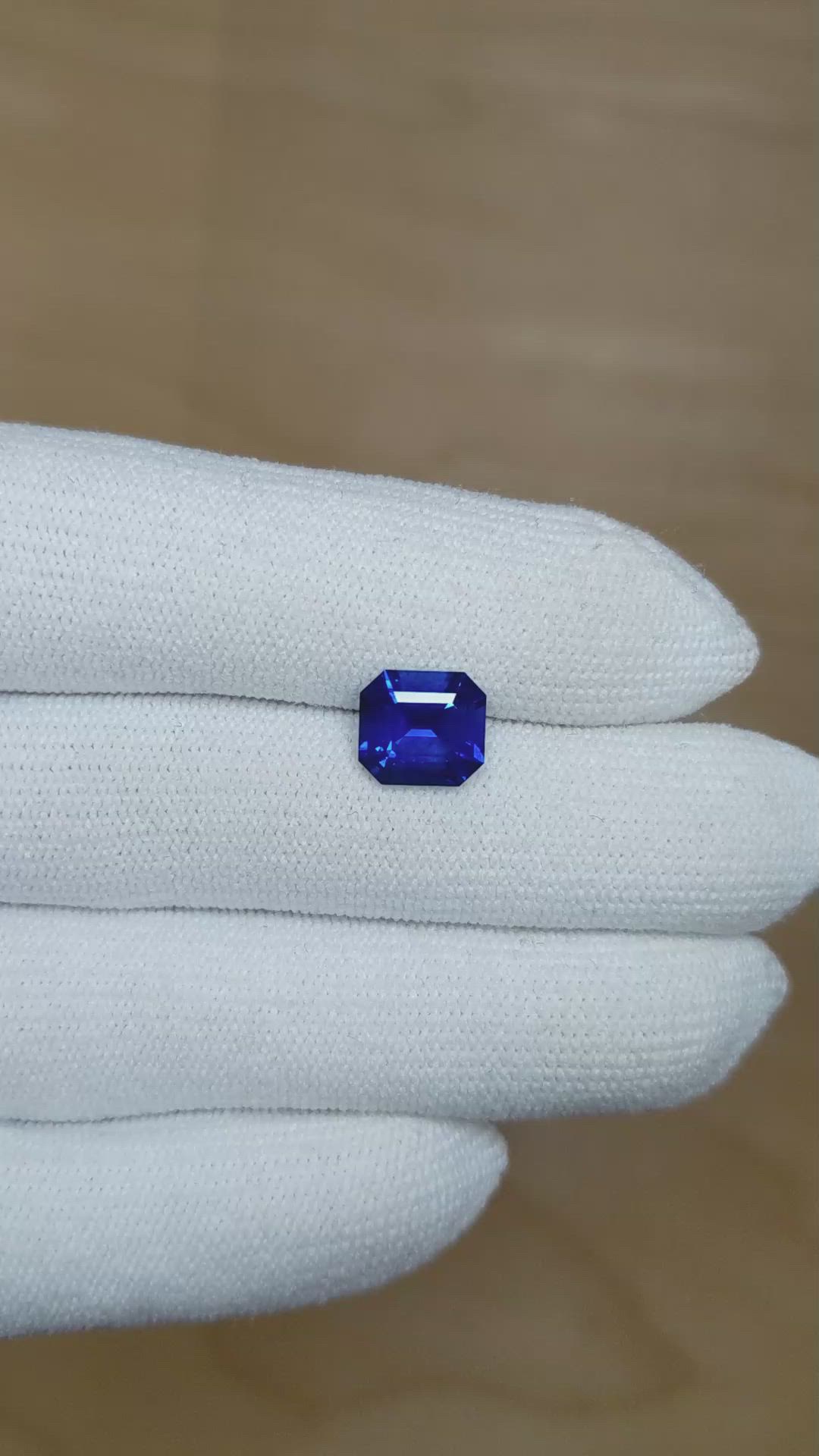 2.60 Ct. Blue Sapphire from Ceylon (Sri Lanka) Size Video