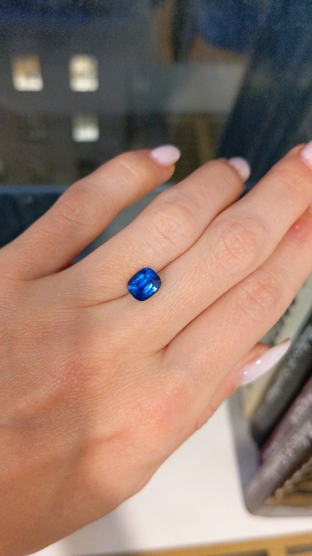 2.29 Ct. Blue Sapphire from Ceylon (Sri Lanka) Size Video
