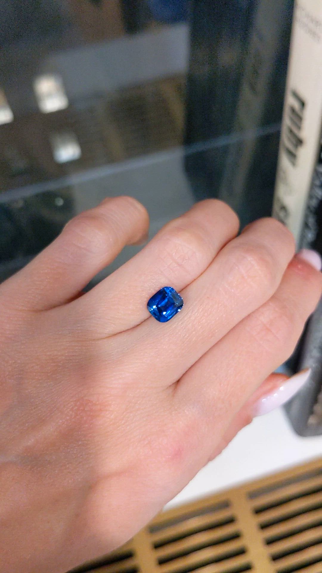 2.36 Ct. Blue Sapphire from Ceylon (Sri Lanka) Size Video
