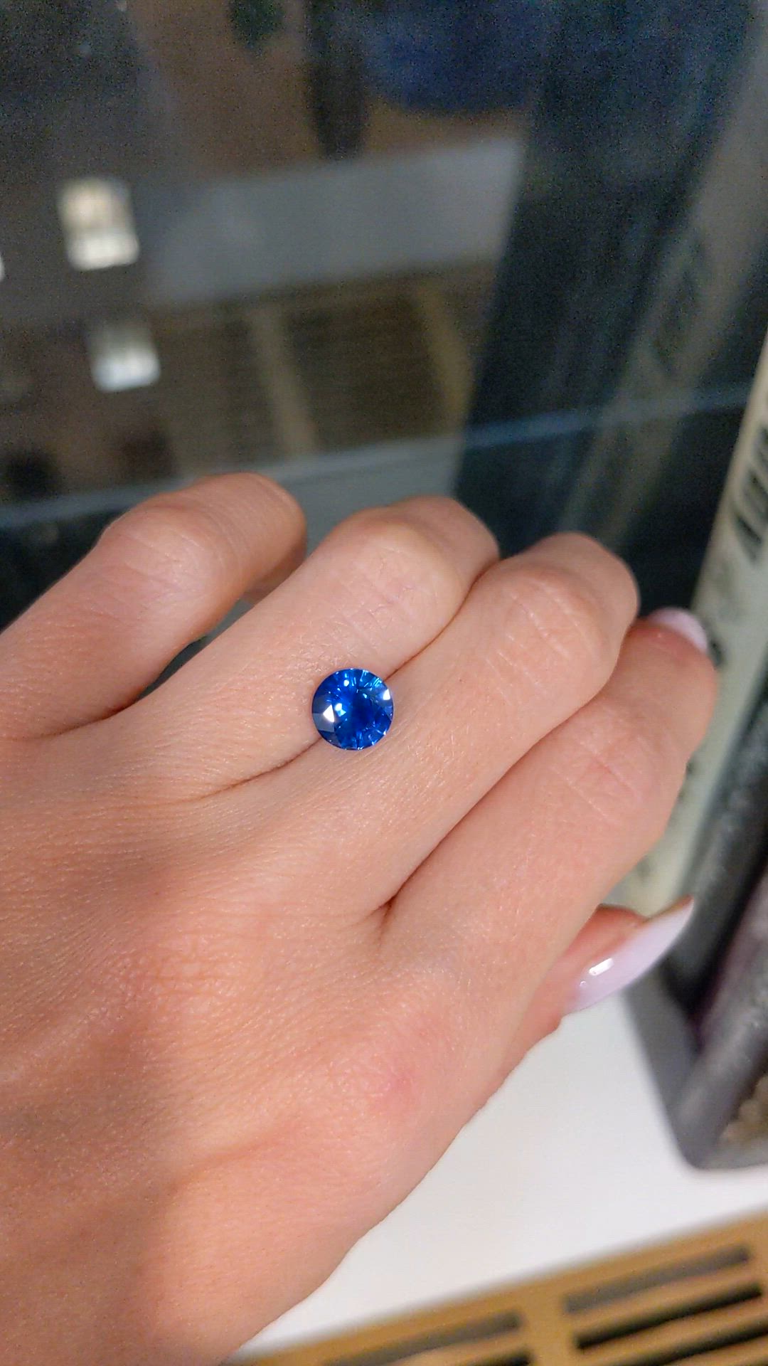2.20 Ct. Blue Sapphire from Ceylon (Sri Lanka) Size Video