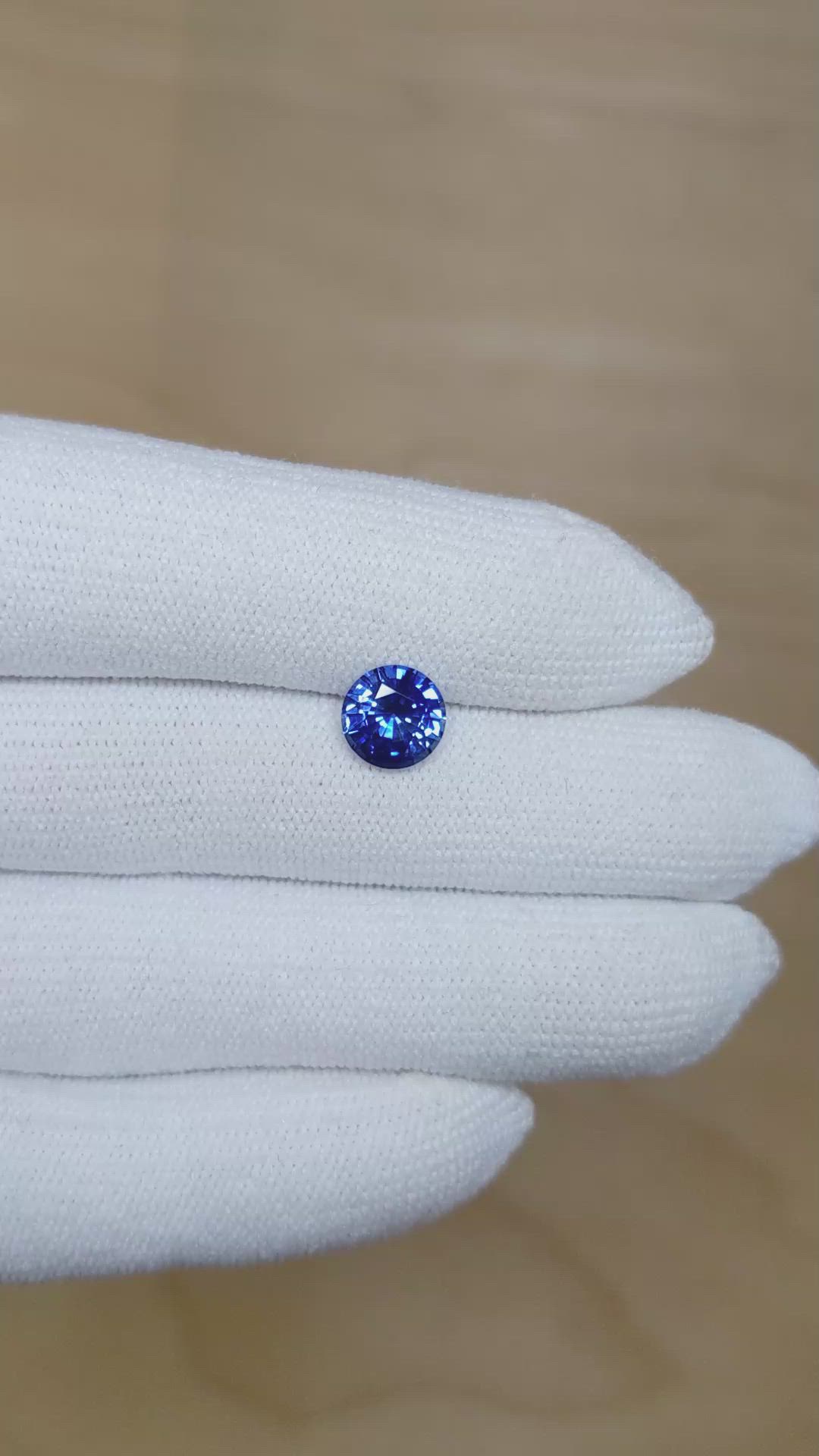 2.02 Ct. Blue Sapphire from Ceylon (Sri Lanka) Size Video