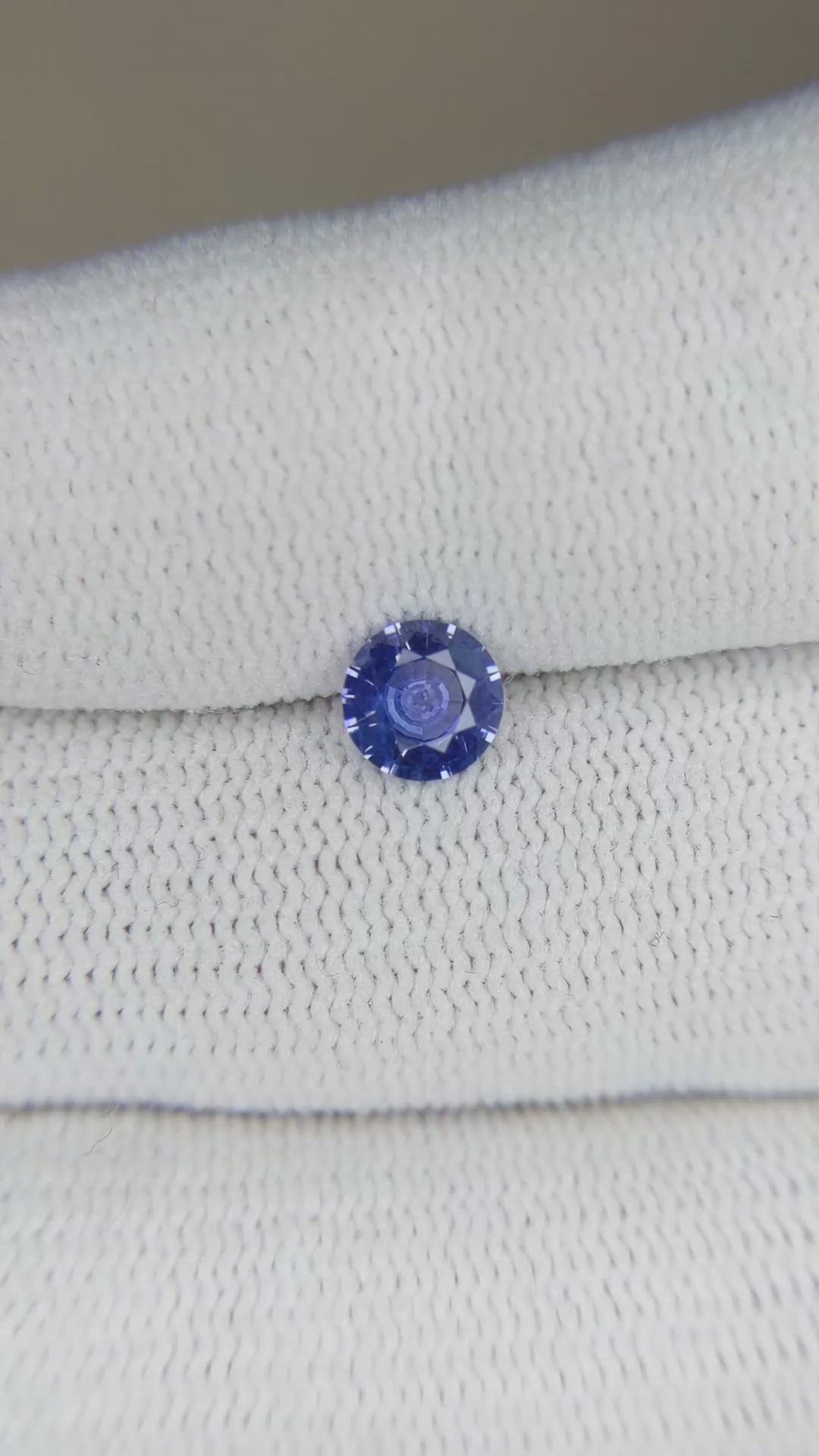 0.76 Ct. Blue Sapphire from Ceylon (Sri Lanka) Size Video