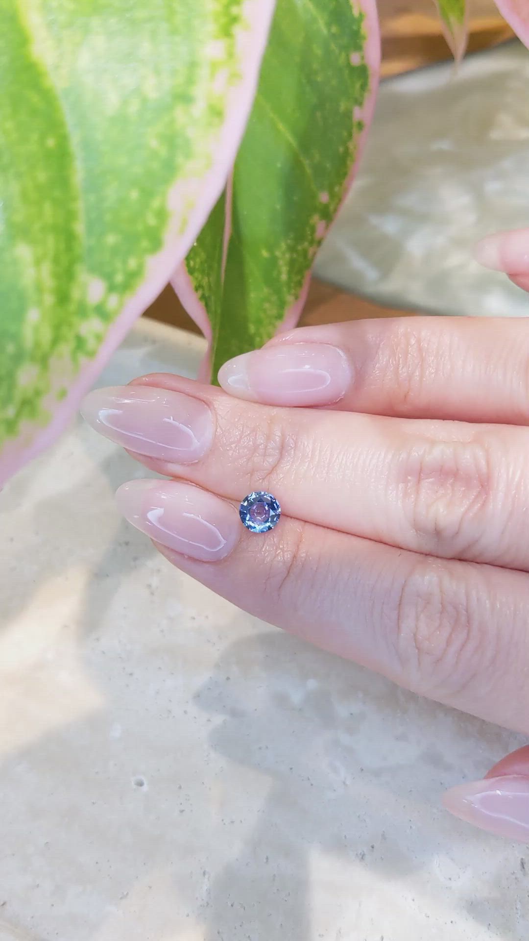 0.76 Ct. Blue Sapphire from Ceylon (Sri Lanka) Size Video