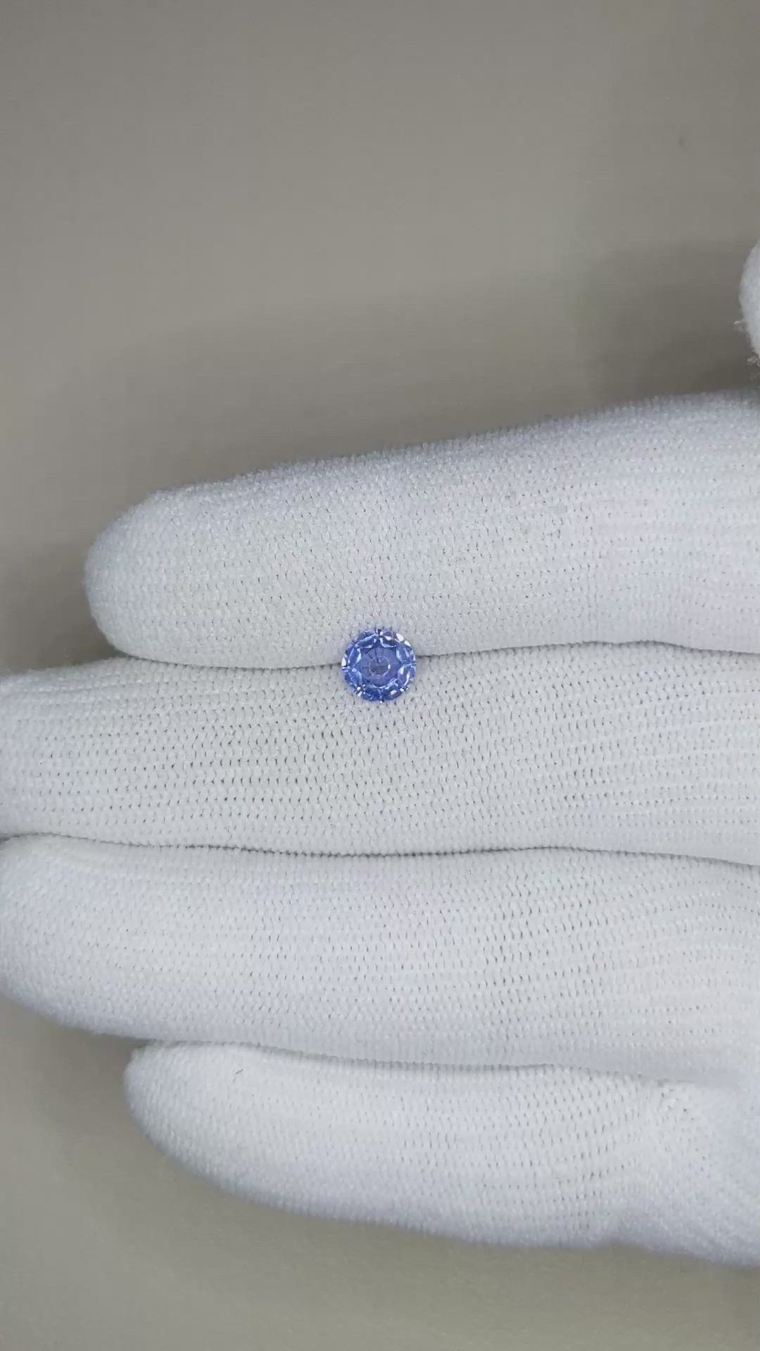 0.76 Ct. Blue Sapphire from Ceylon (Sri Lanka) Size Video