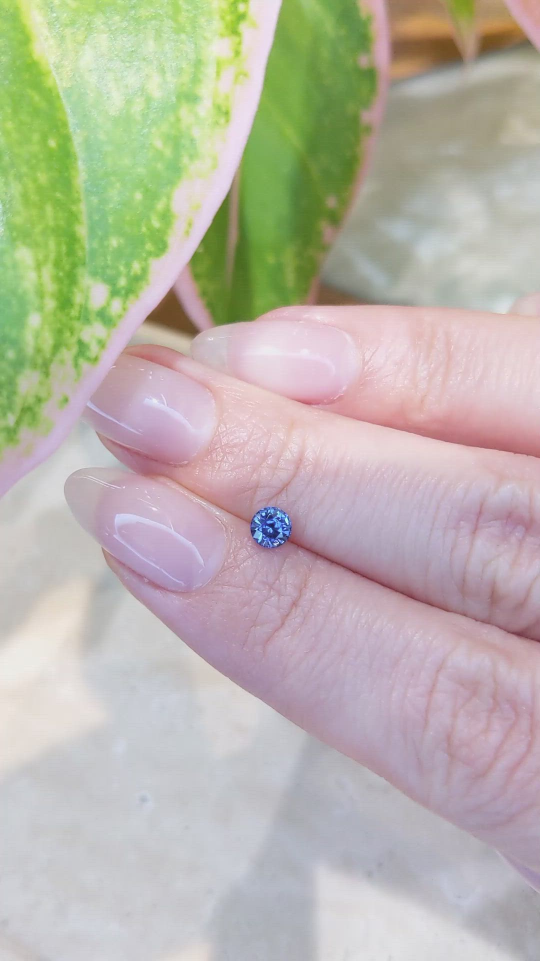 0.46 Ct. Blue Sapphire from Ceylon (Sri Lanka) Size Video