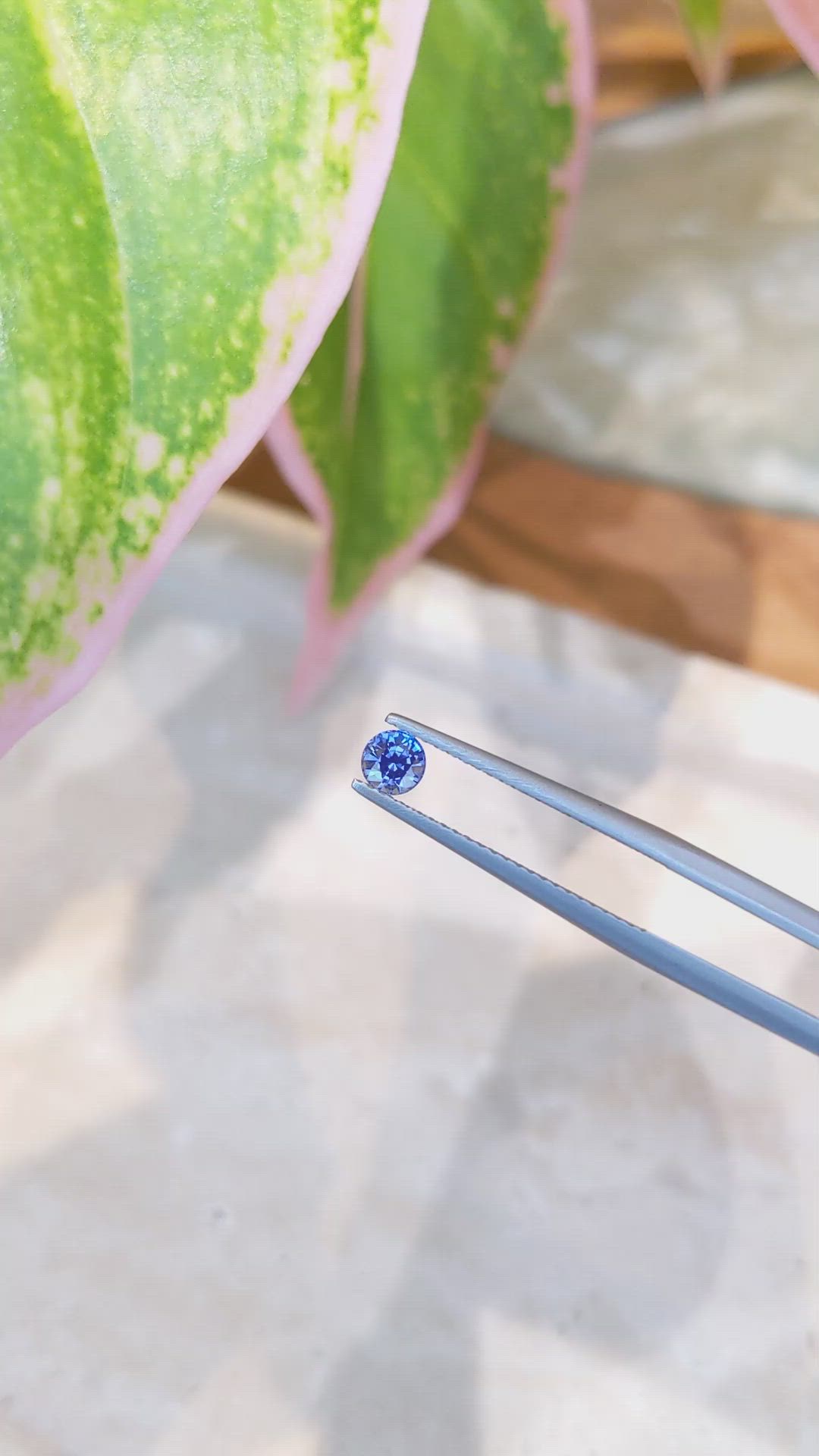 0.46 Ct. Blue Sapphire from Ceylon (Sri Lanka) Size Video