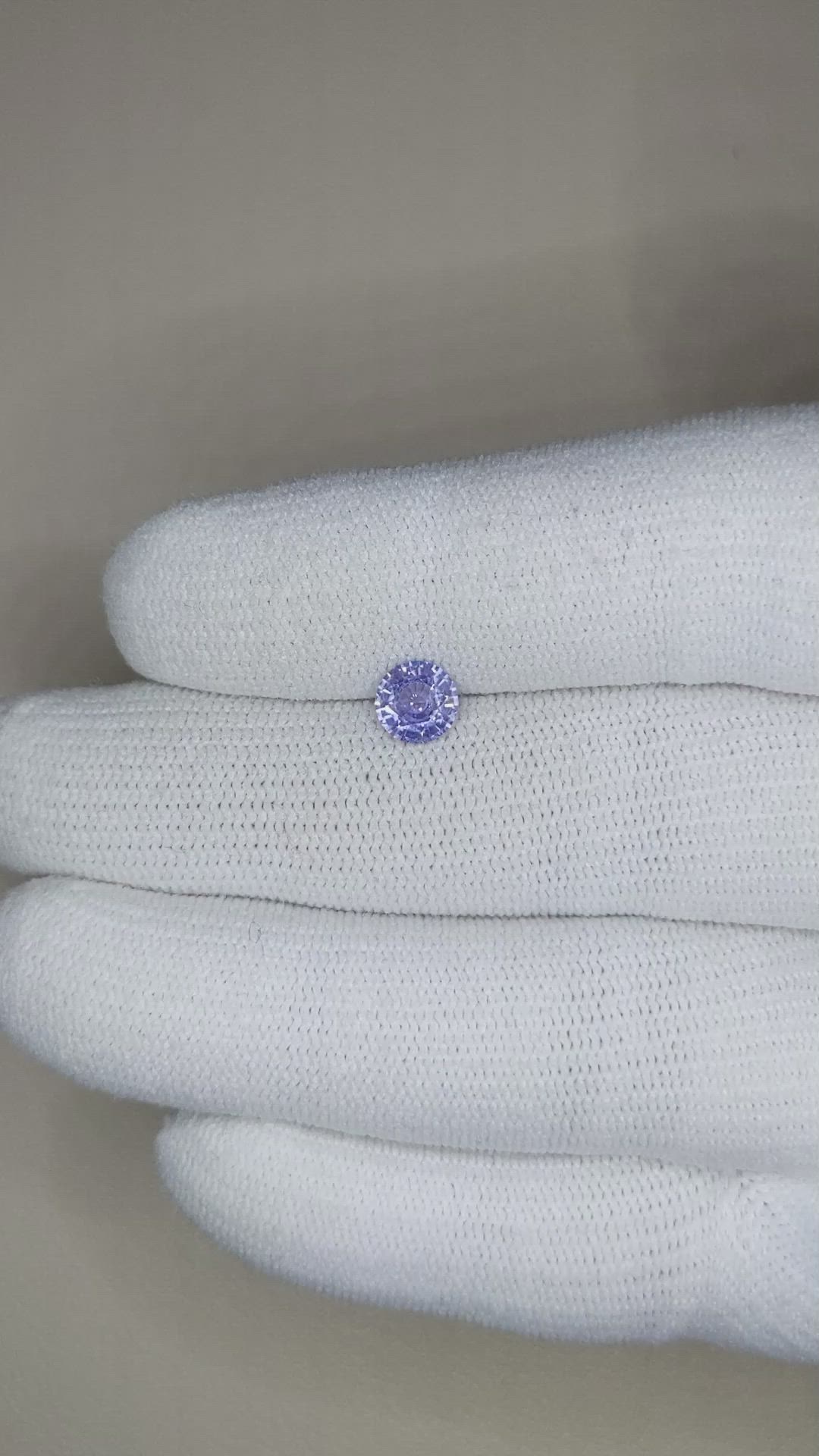 0.88 Ct. Purplish Blue Sapphire from Ceylon (Sri Lanka) Size Video