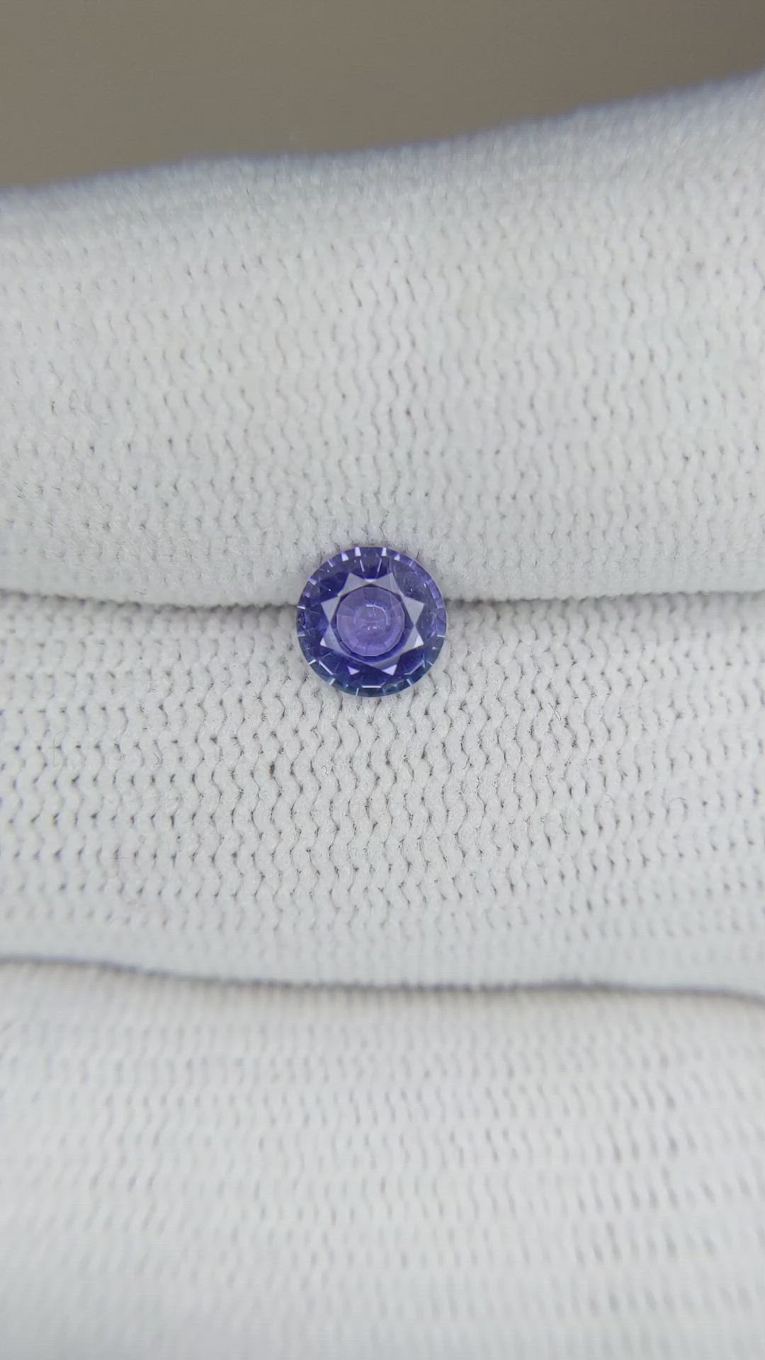 0.88 Ct. Purplish Blue Sapphire from Ceylon (Sri Lanka) Size Video