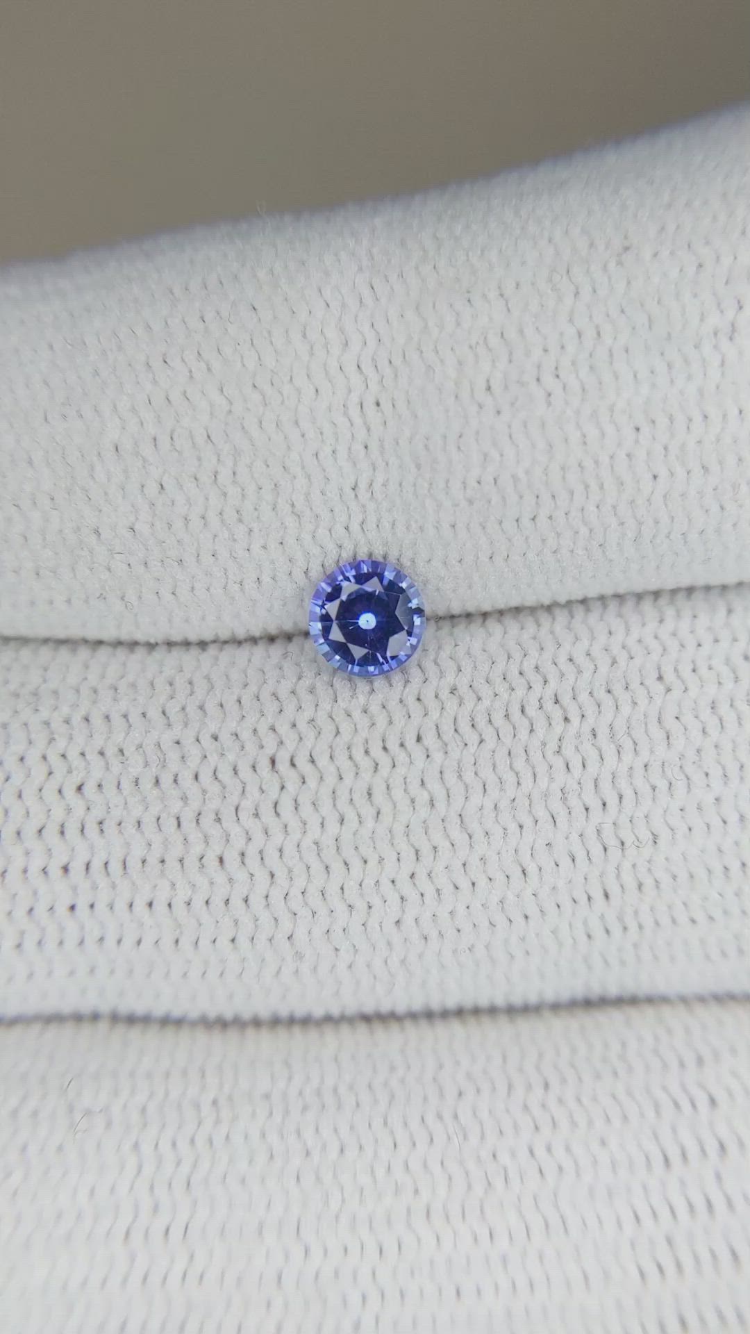 0.46 Ct. Blue Sapphire from Ceylon (Sri Lanka) Size Video