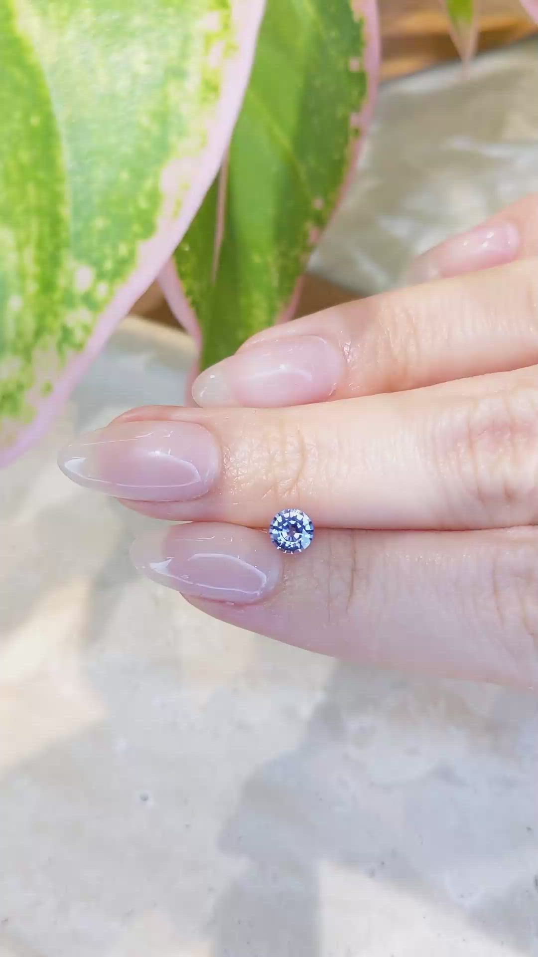 0.61 Ct. Blue Sapphire from Ceylon (Sri Lanka) Size Video