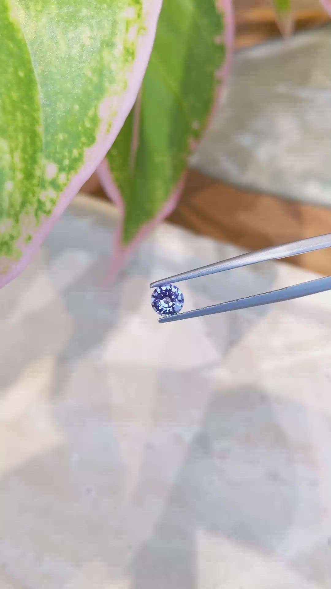 0.61 Ct. Blue Sapphire from Ceylon (Sri Lanka) Size Video