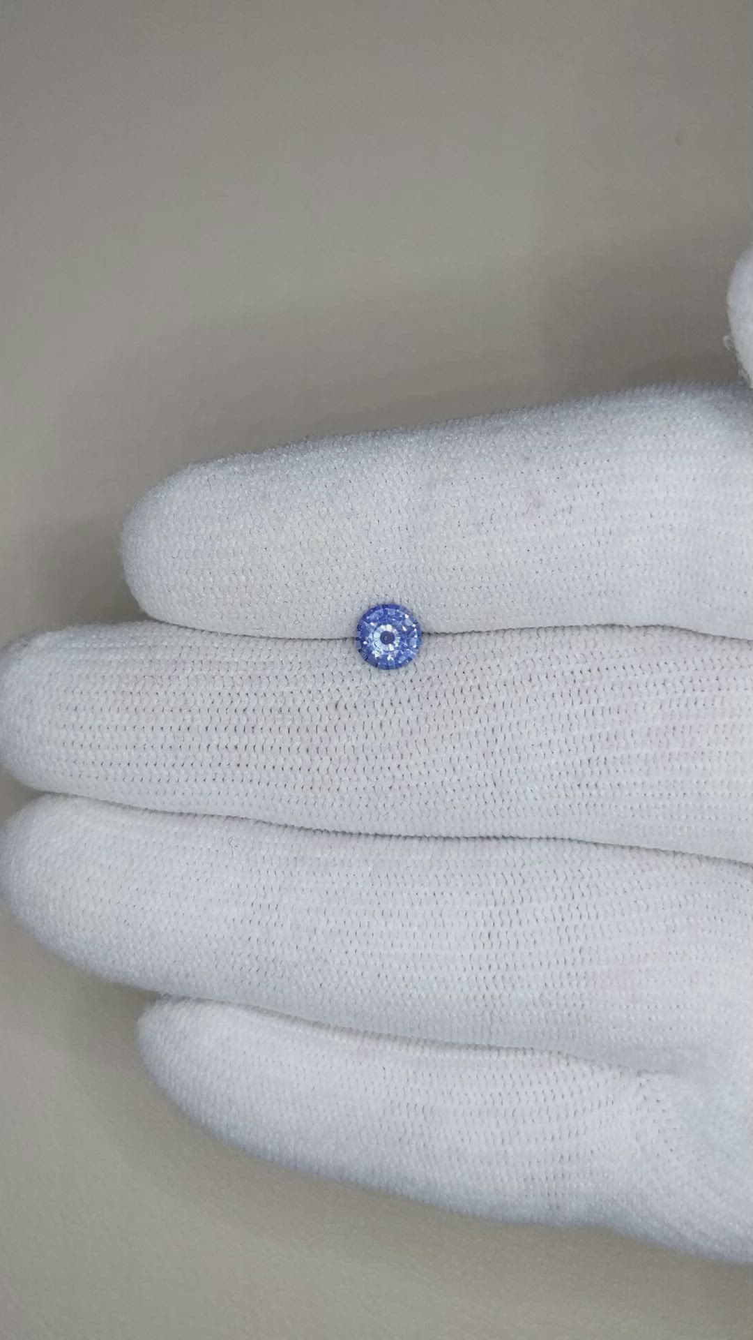 0.61 Ct. Blue Sapphire from Ceylon (Sri Lanka) Size Video