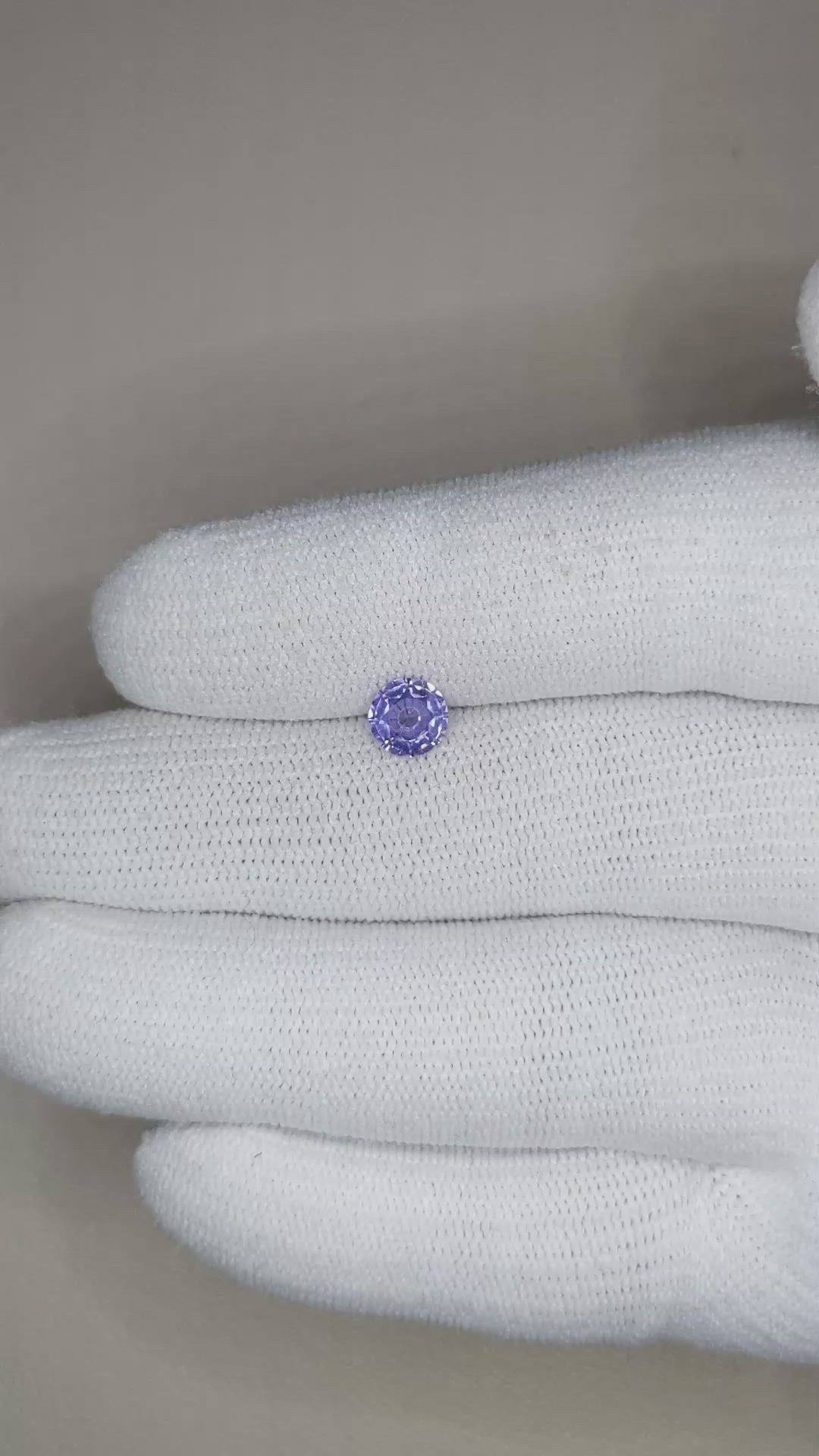 0.97 Ct. Purple Sapphire from Ceylon (Sri Lanka) Size Video