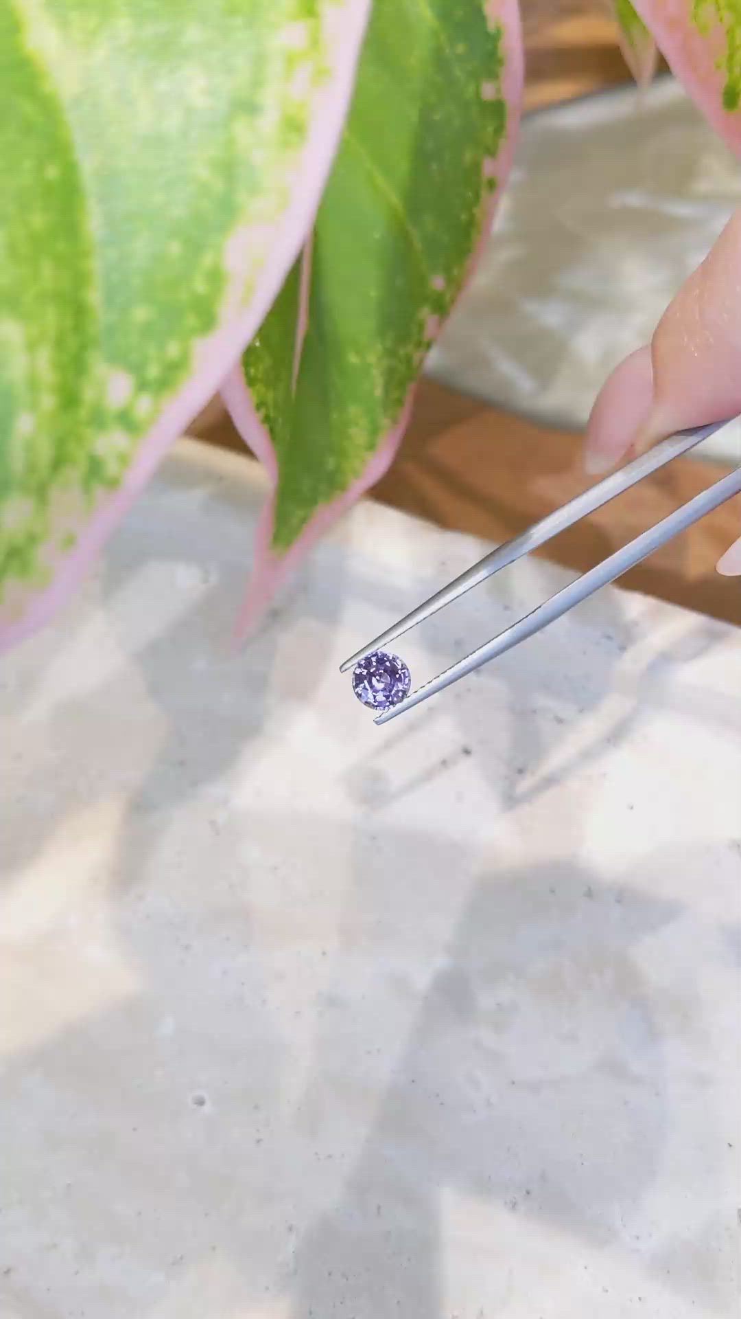 0.97 Ct. Purple Sapphire from Ceylon (Sri Lanka) Size Video