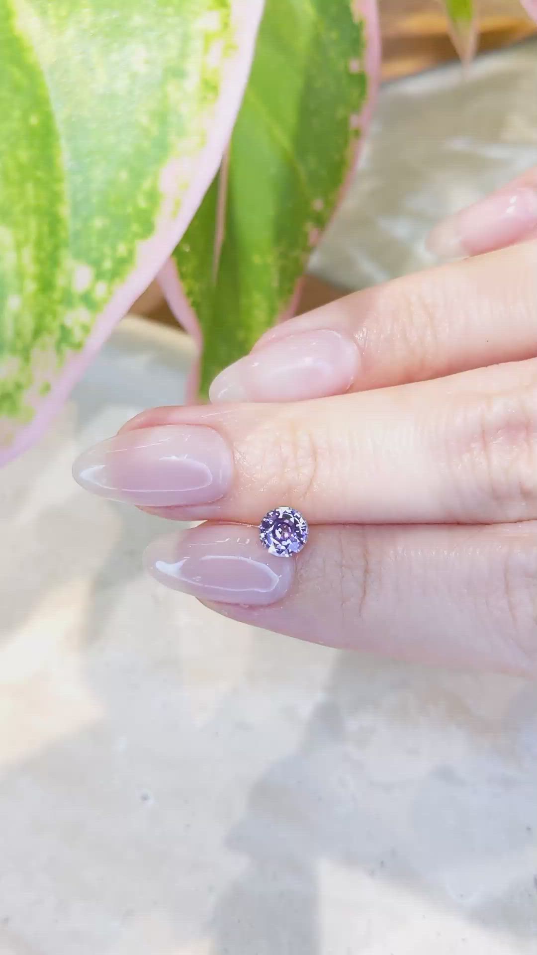 0.97 Ct. Purple Sapphire from Ceylon (Sri Lanka) Size Video