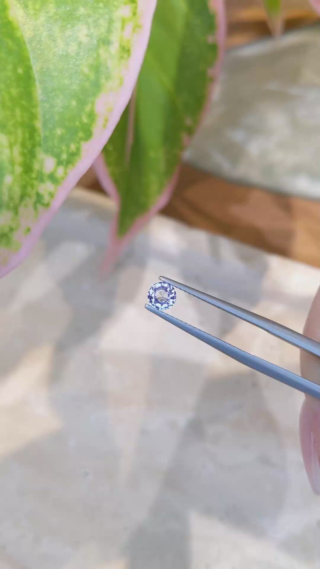 0.57 Ct. Blue Sapphire from Ceylon (Sri Lanka) Size Video