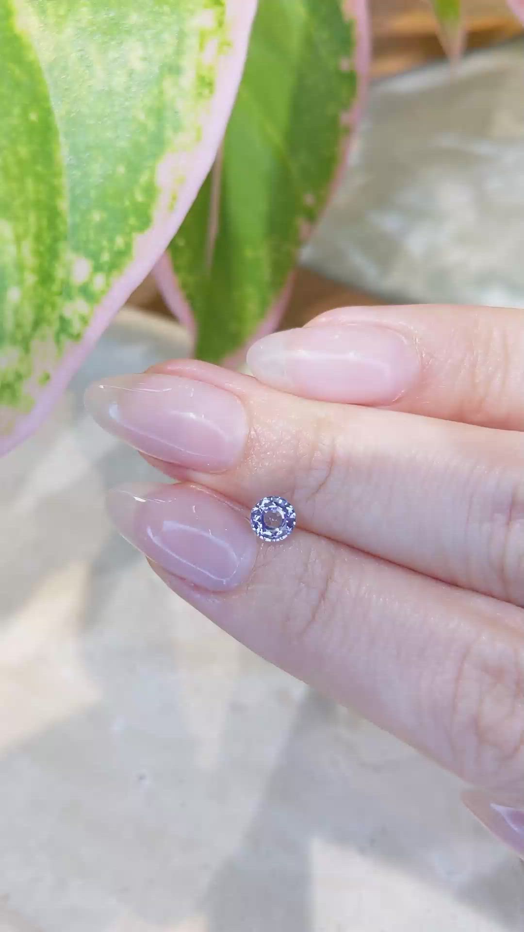 0.57 Ct. Blue Sapphire from Ceylon (Sri Lanka) Size Video