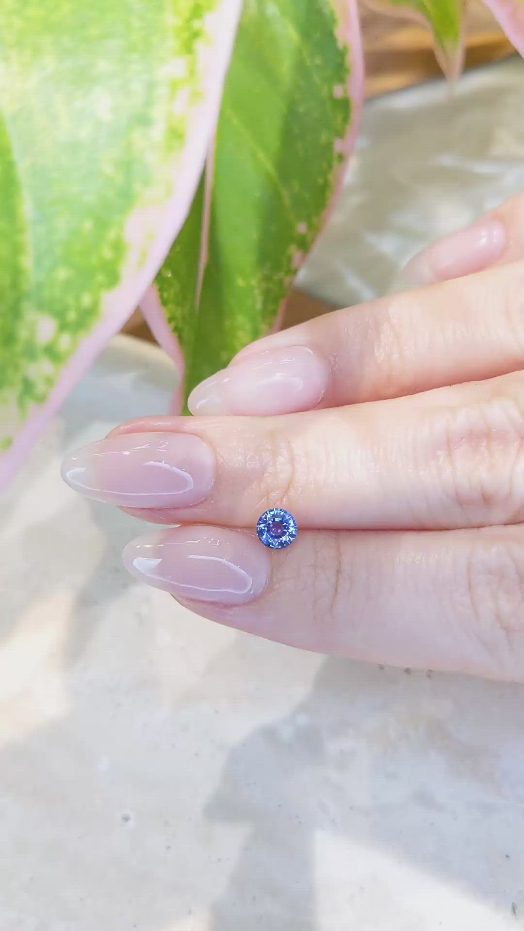 0.62 Ct. Blue Sapphire from Ceylon (Sri Lanka) Size Video