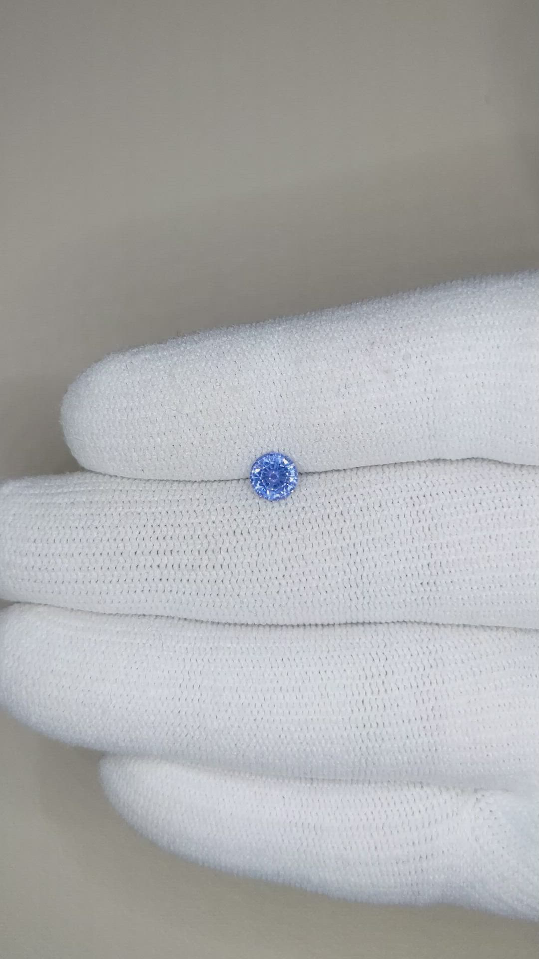 0.62 Ct. Blue Sapphire from Ceylon (Sri Lanka) Size Video