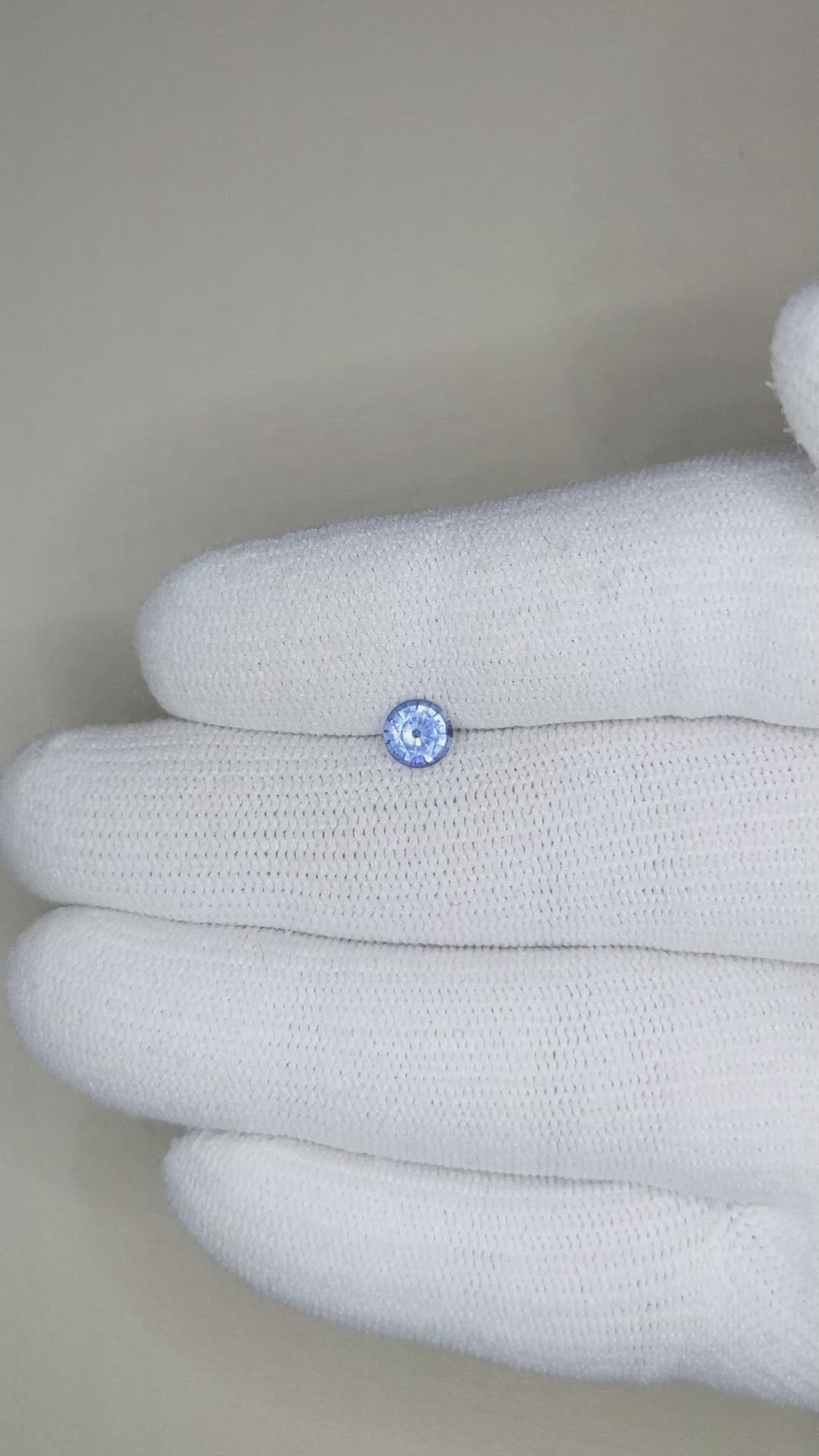 0.57 Ct. Blue Sapphire from Ceylon (Sri Lanka) Size Video