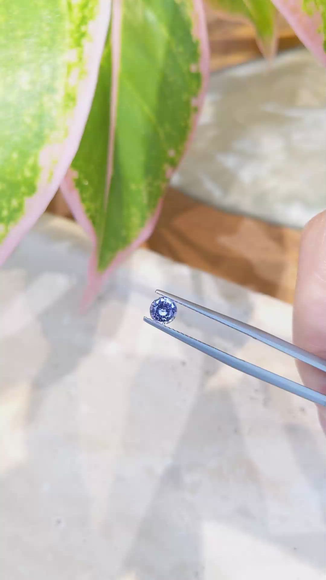 0.57 Ct. Blue Sapphire from Ceylon (Sri Lanka) Size Video