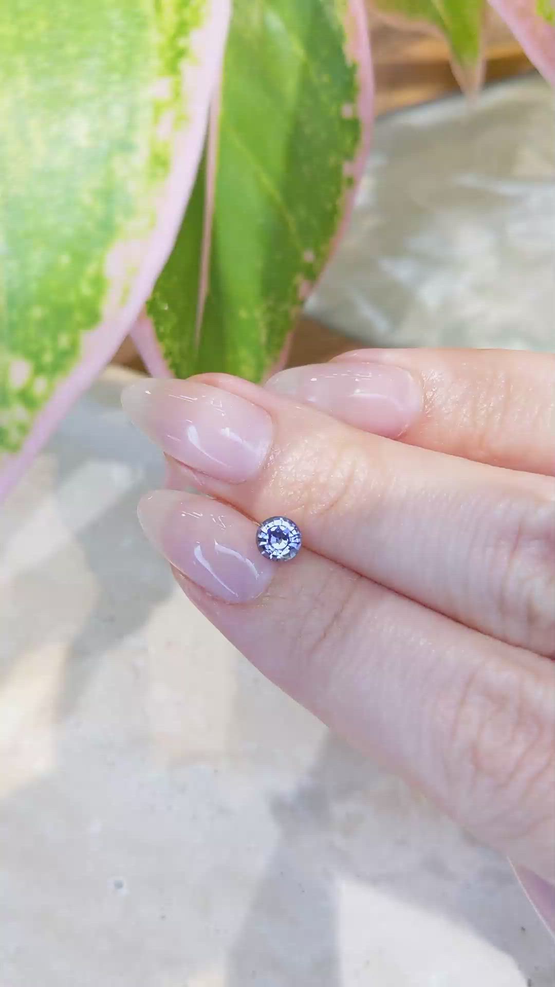 0.57 Ct. Blue Sapphire from Ceylon (Sri Lanka) Size Video