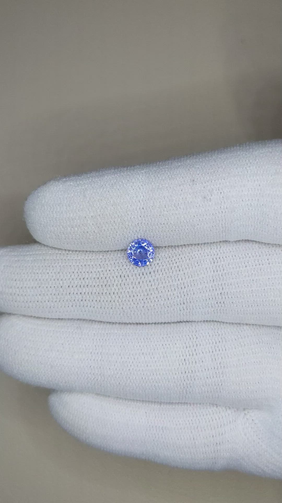 0.77 Ct. Purplish Blue Sapphire from Ceylon (Sri Lanka) Size Video