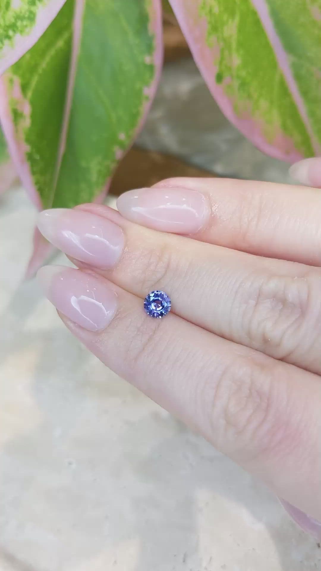 0.57 Ct. Blue Sapphire from Ceylon (Sri Lanka) Size Video