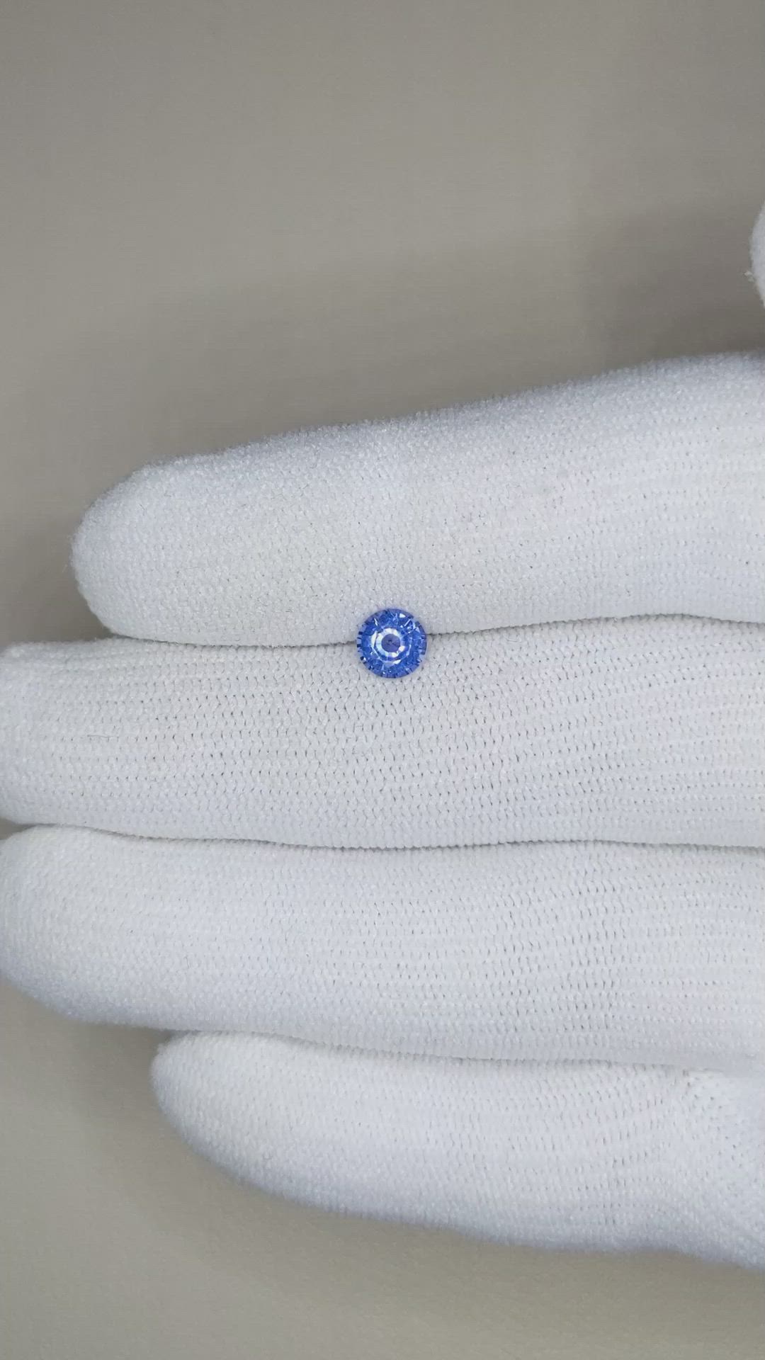 0.57 Ct. Blue Sapphire from Ceylon (Sri Lanka) Size Video